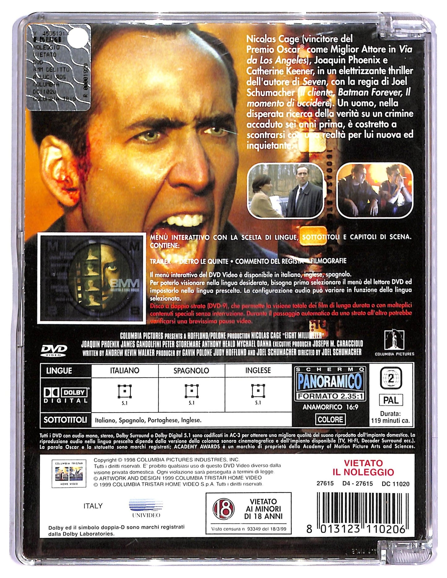 EBOND 8MM delitto a luci rosse  SJB DVD D789920