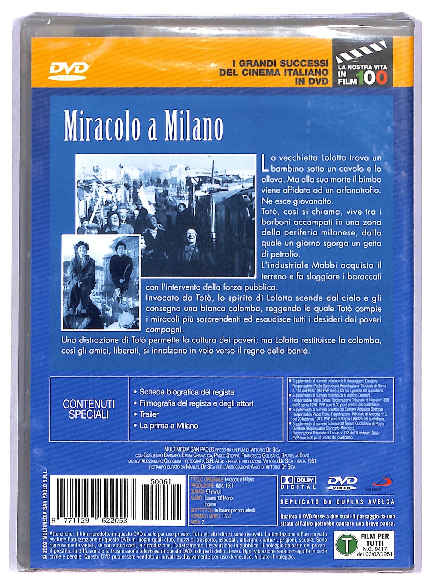 EBOND Miracolo a Milano DVD EDITORIALE D789947