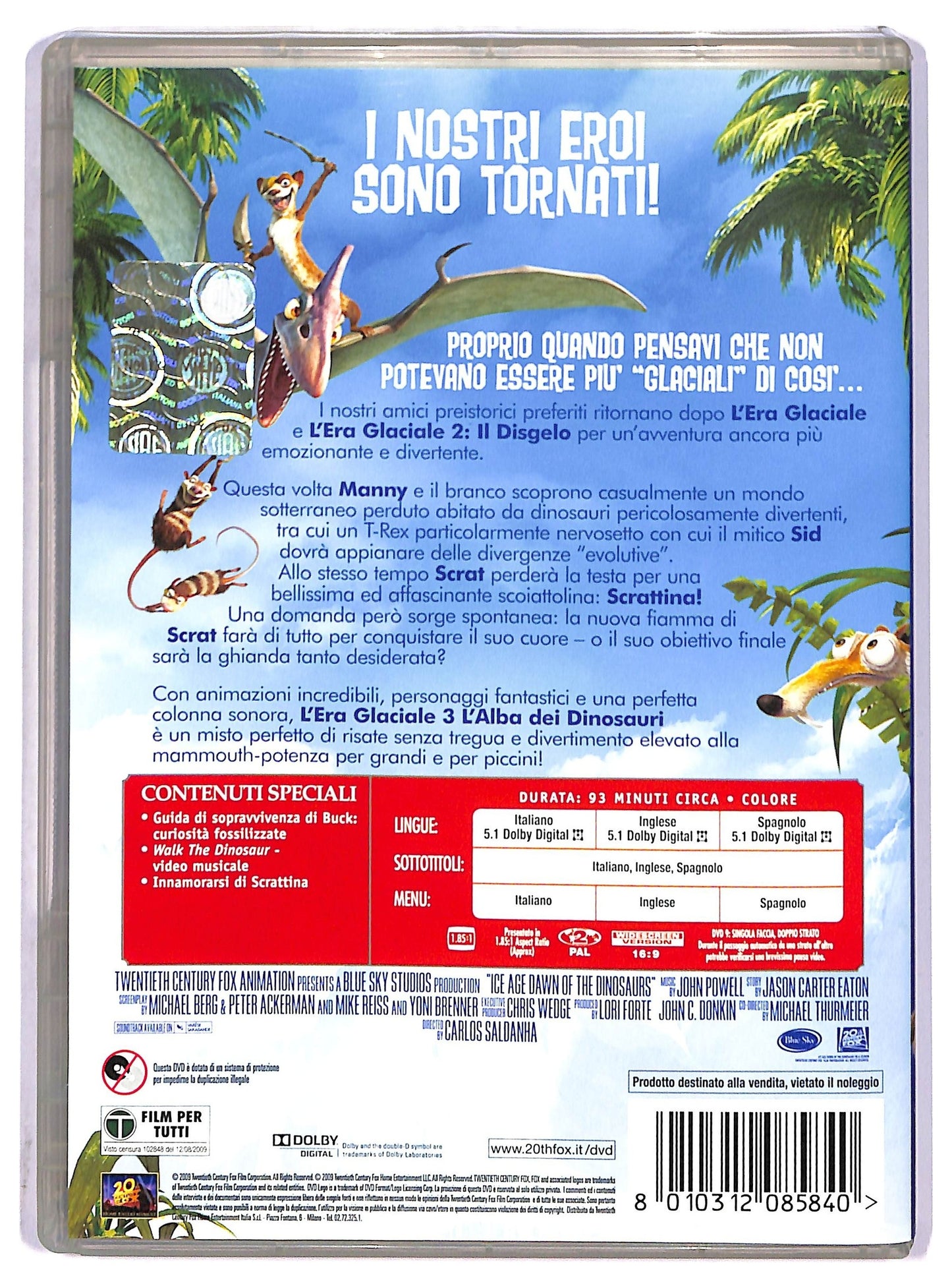 EBOND L'era Glaciale 3 L'alba Dei Dinosauri DVD D789960