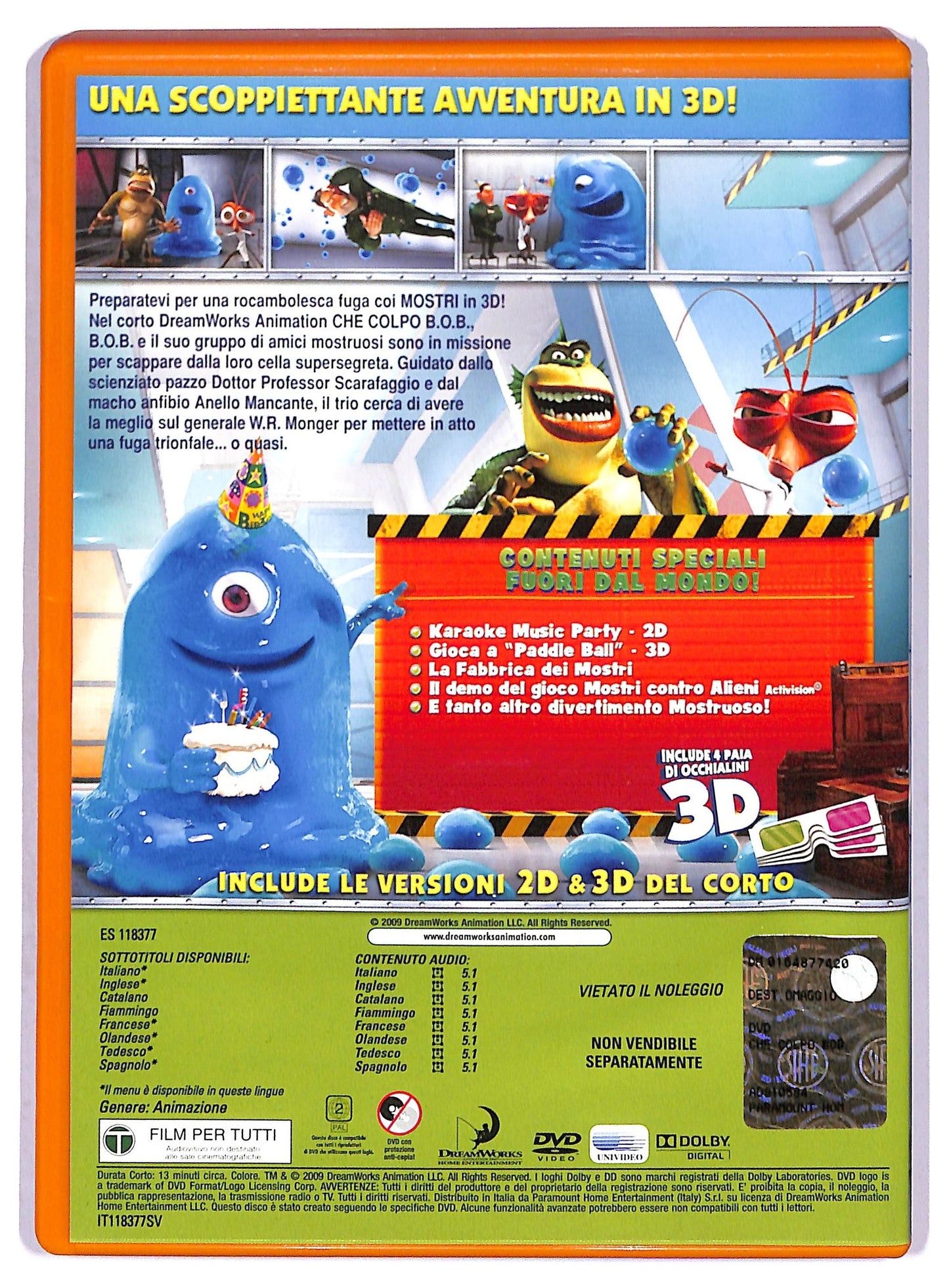 EBOND Che colpo b.o.b ! in 3D - 4 paia di occhialini 3D inclusi DVD D789961