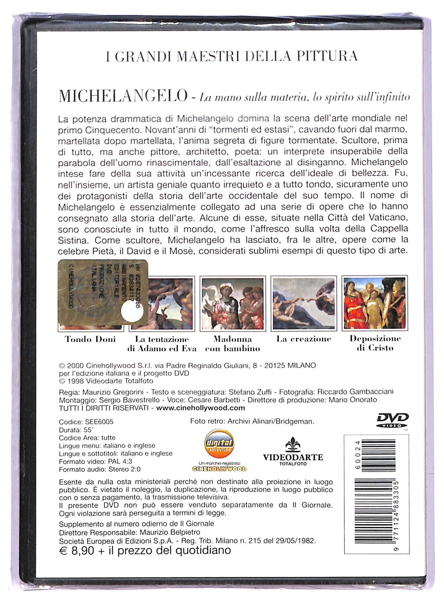 EBOND I grandi maestri della pittura Michelangelo EDITORIALE DVD D790003