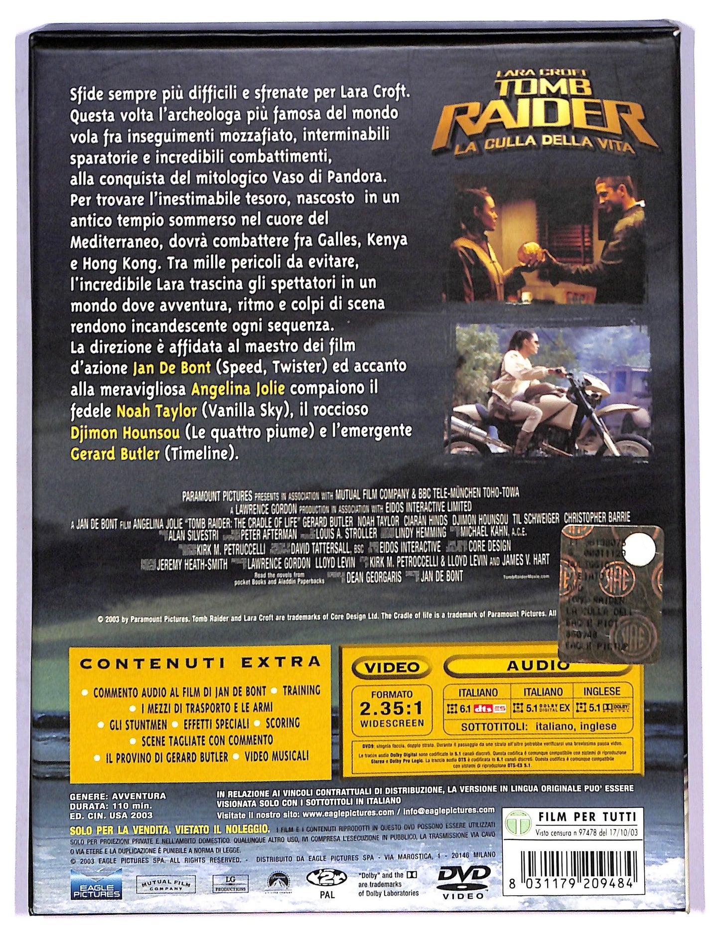 EBOND Tomb Raider: la culla della vita (2 Dvd) Digipack DVD D790055