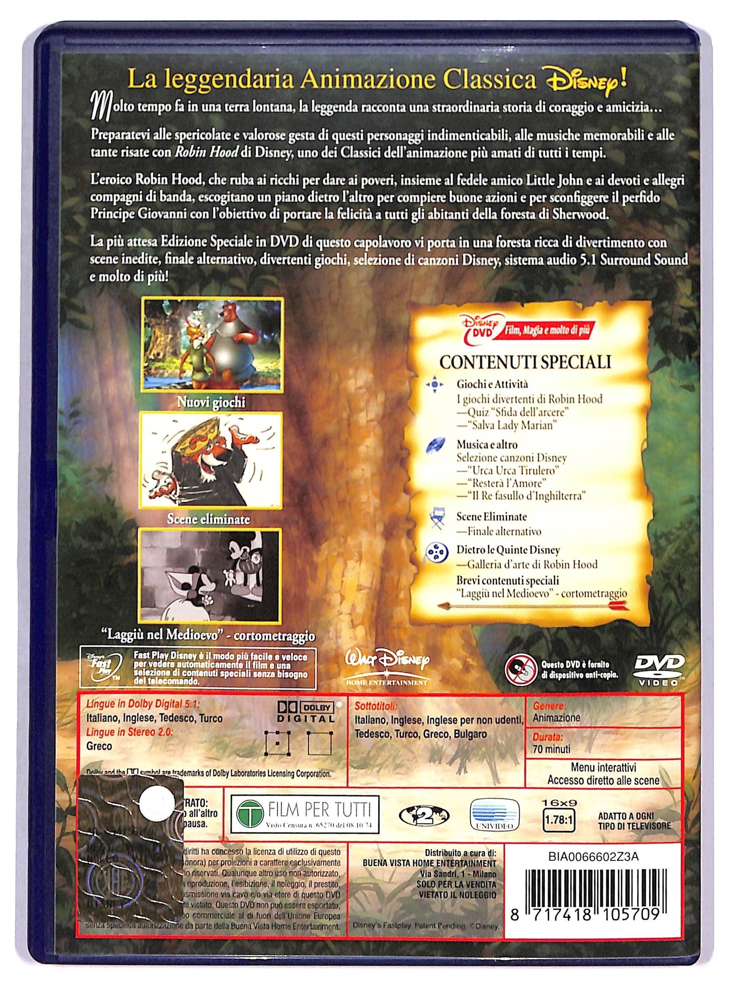 EBOND Robin Hood  EDIZIONE SPECIALE DVD D790236