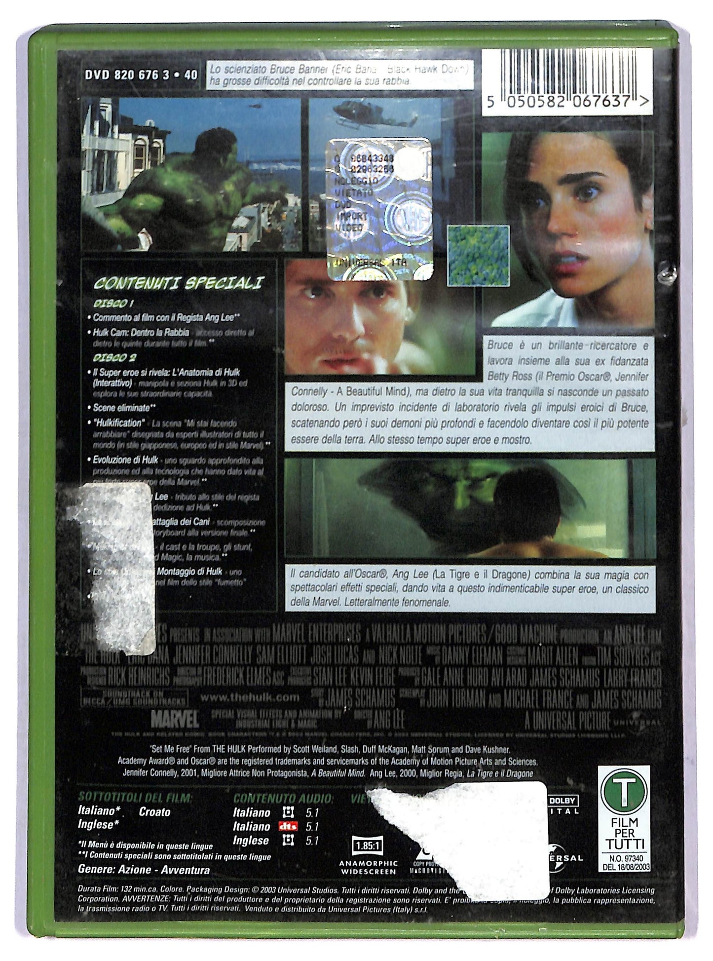 EBOND Hulk  EDIZIONE SPECIALE 2 dischi  DVD D790502