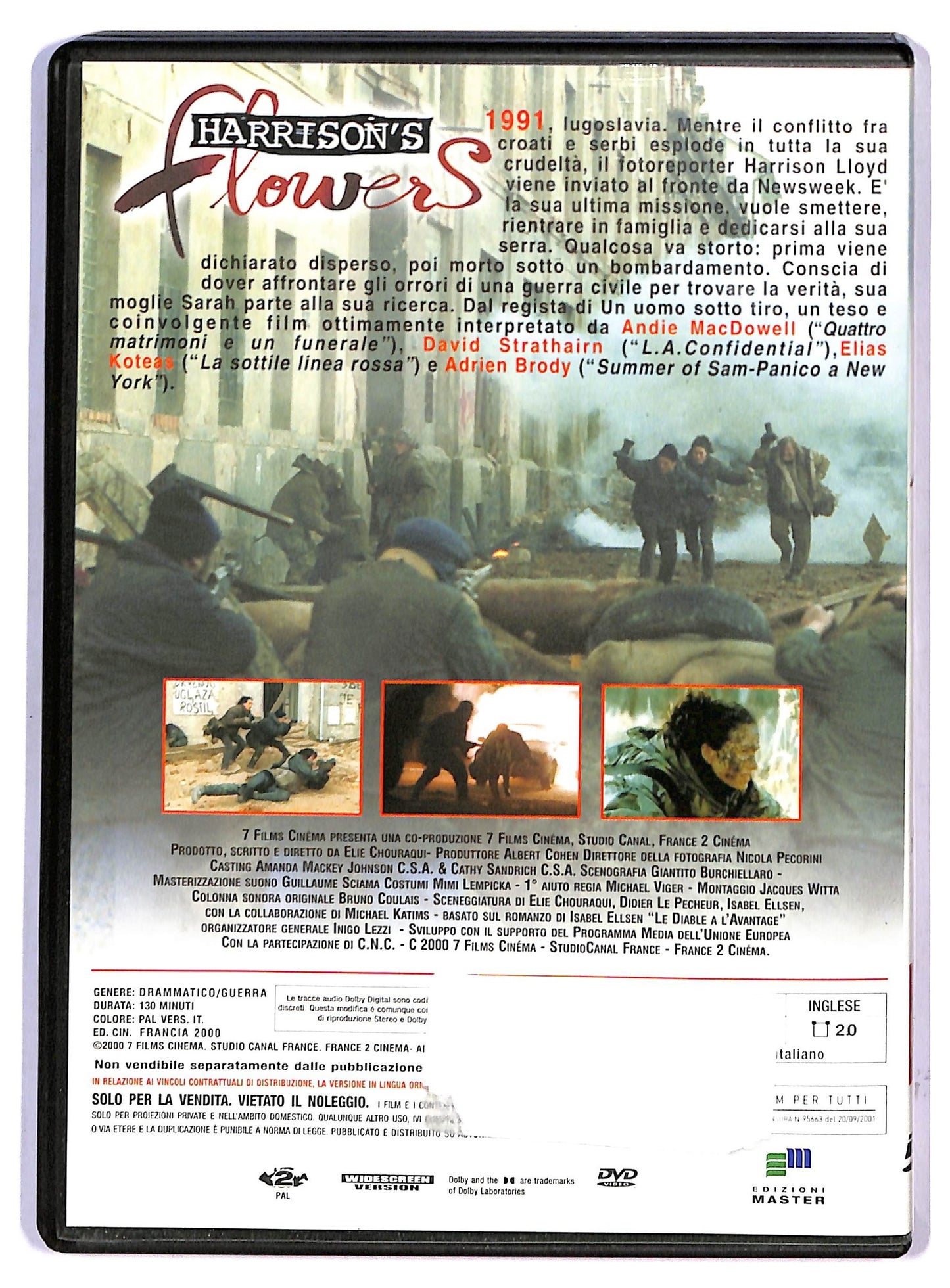 EBOND Harrison's Flowers  EDITORIALE DVD D790513