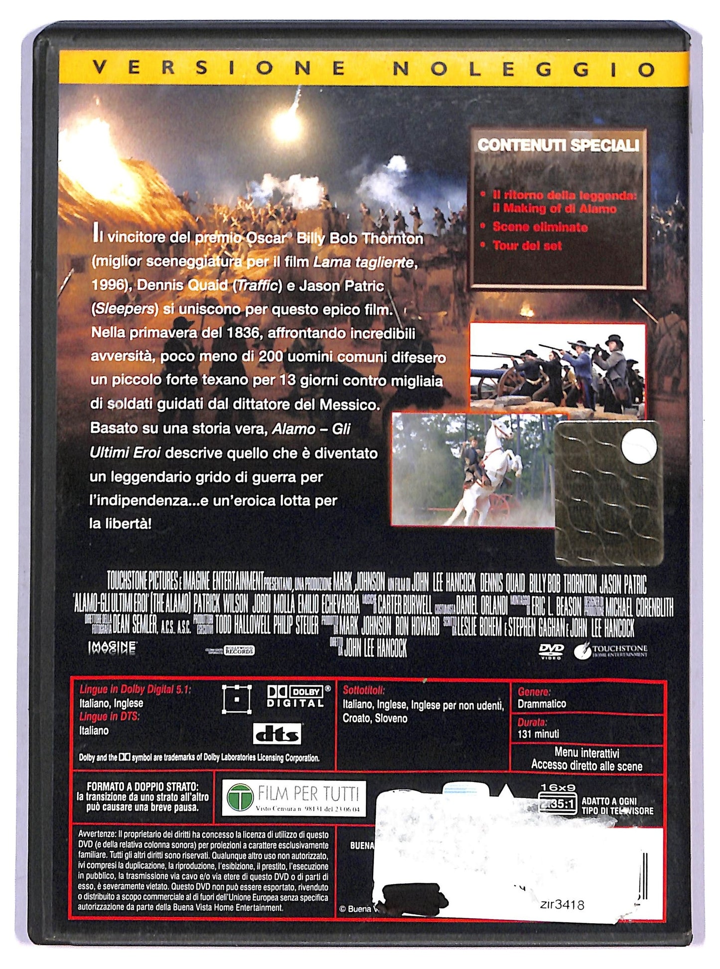 EBOND Alamo - Gli ultimi eroi NOLEGGIO DVD D790515