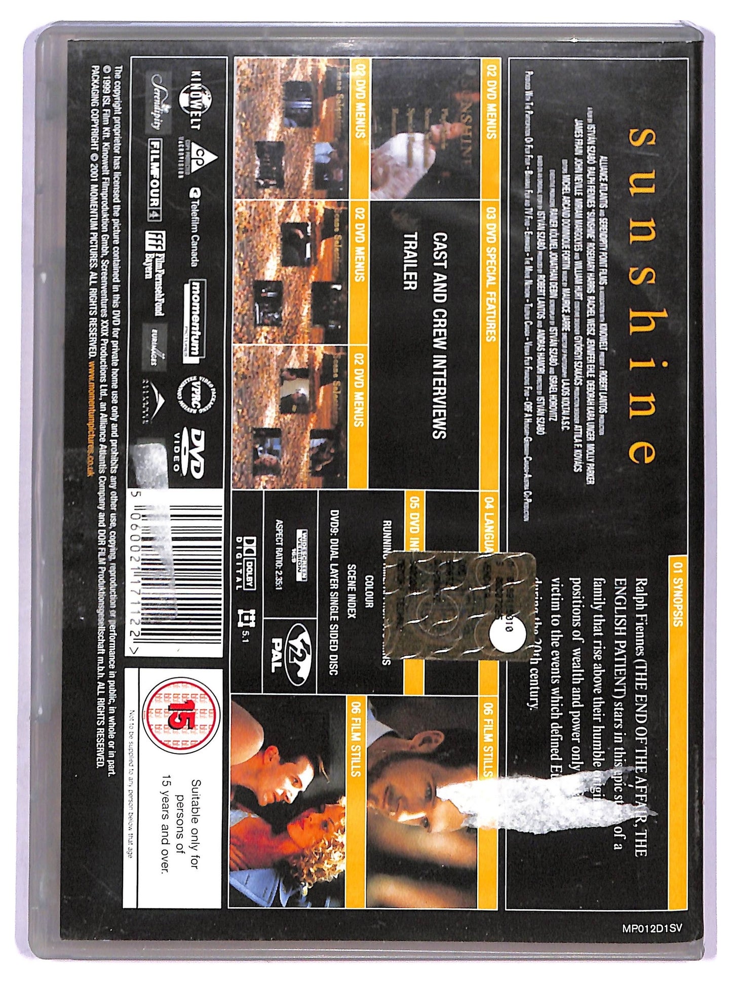 EBOND Sunshine Edizione UK DVD D790549