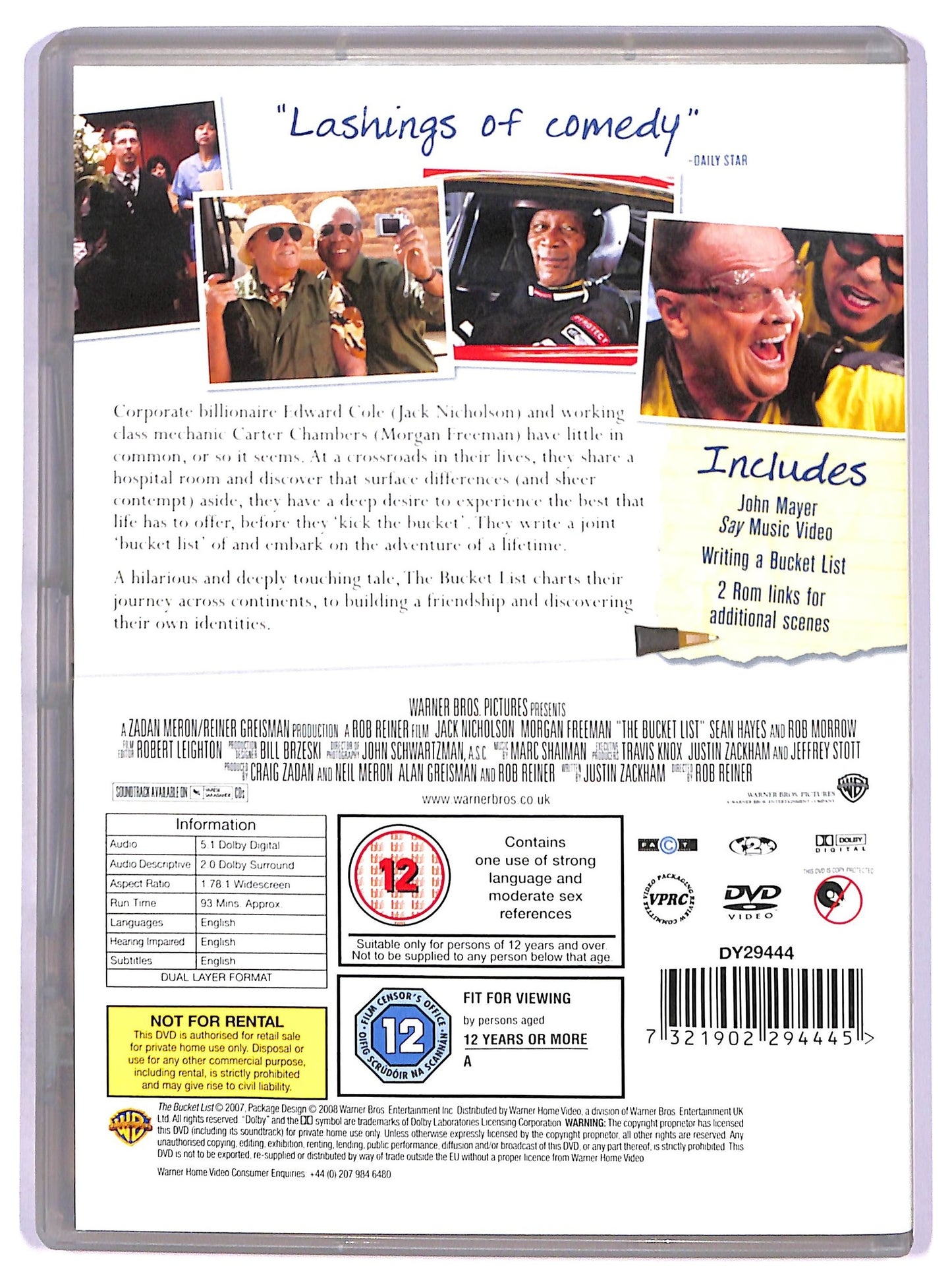 EBOND The Bucket List Edizione UK DVD D790620