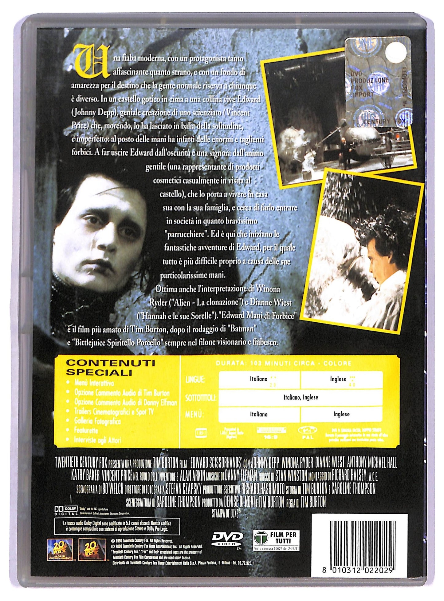 EBOND Edward mani di forbici DVD D790728