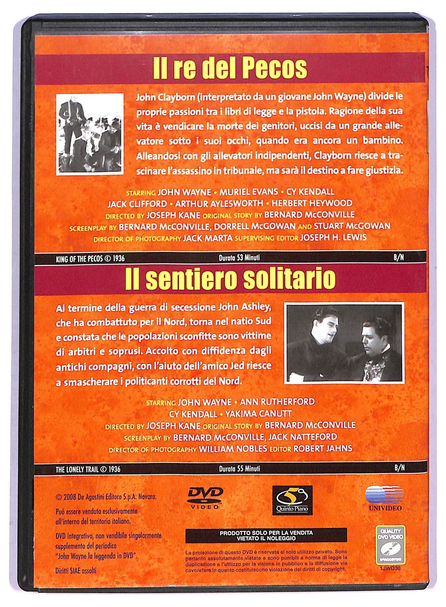 EBOND Il re dei Pecos + Il sentiero solitario EDITORIALE DVD D790734