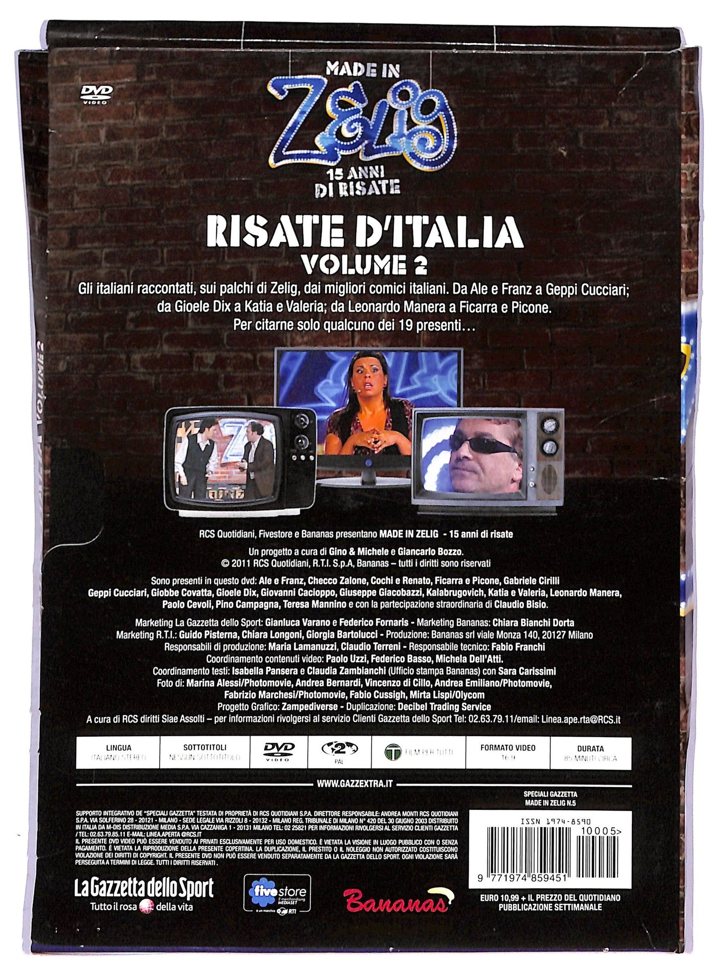 EBOND zelig 15 anni di risate- risate d'italia EDITORIALE DVD D790803