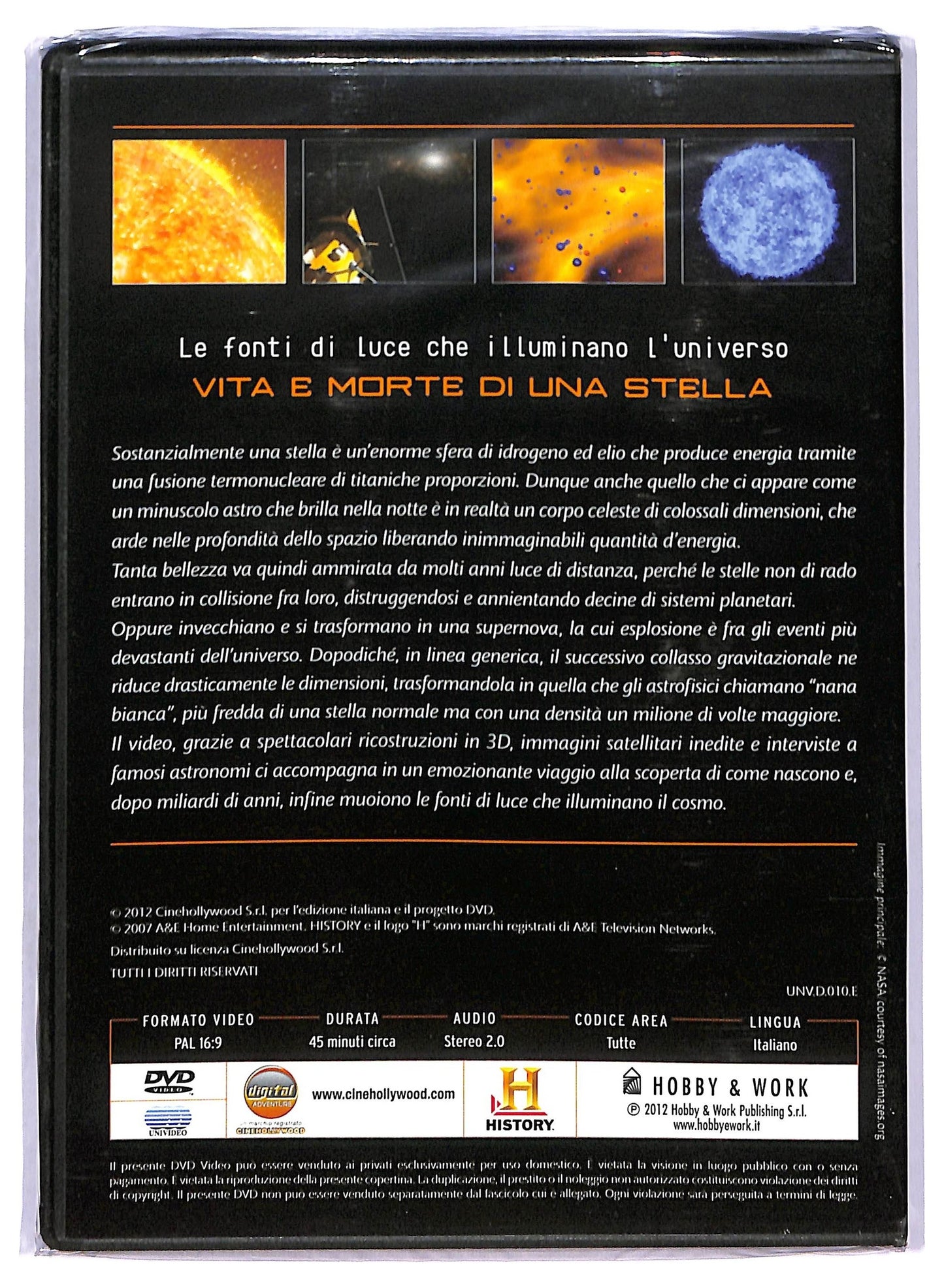 EBOND Vita e morte di una stella - Spazio History - Le fonti di luce che illuminano l'Universo - Editoriale Hobby & Work DVD D790921