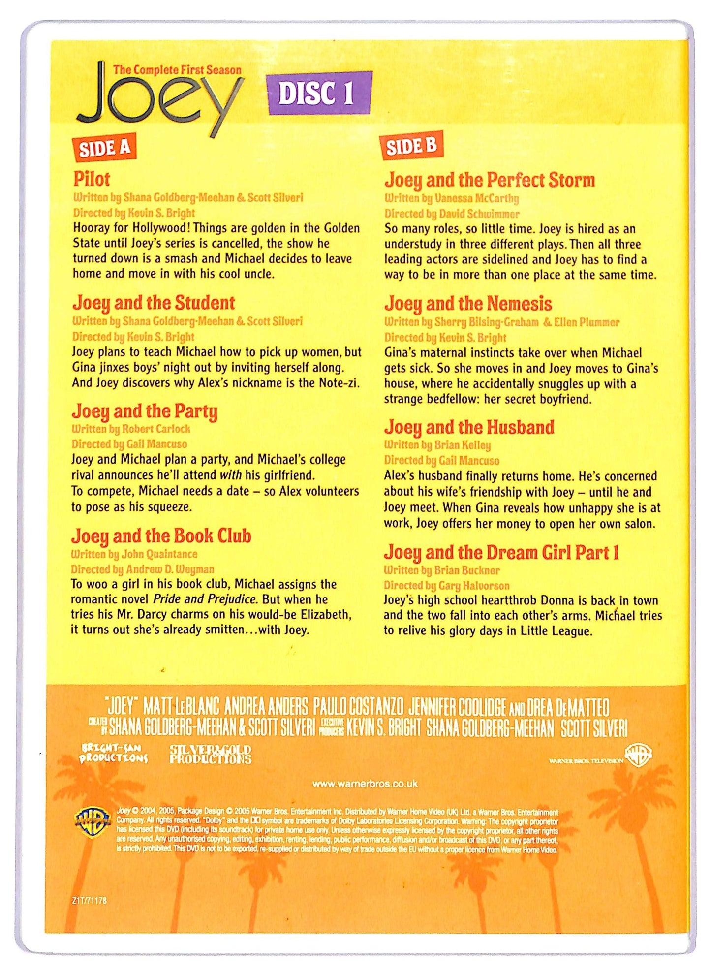 EBOND The Complete First Season Joey Episodes 1-8 EDITORIALE DVD D791016
