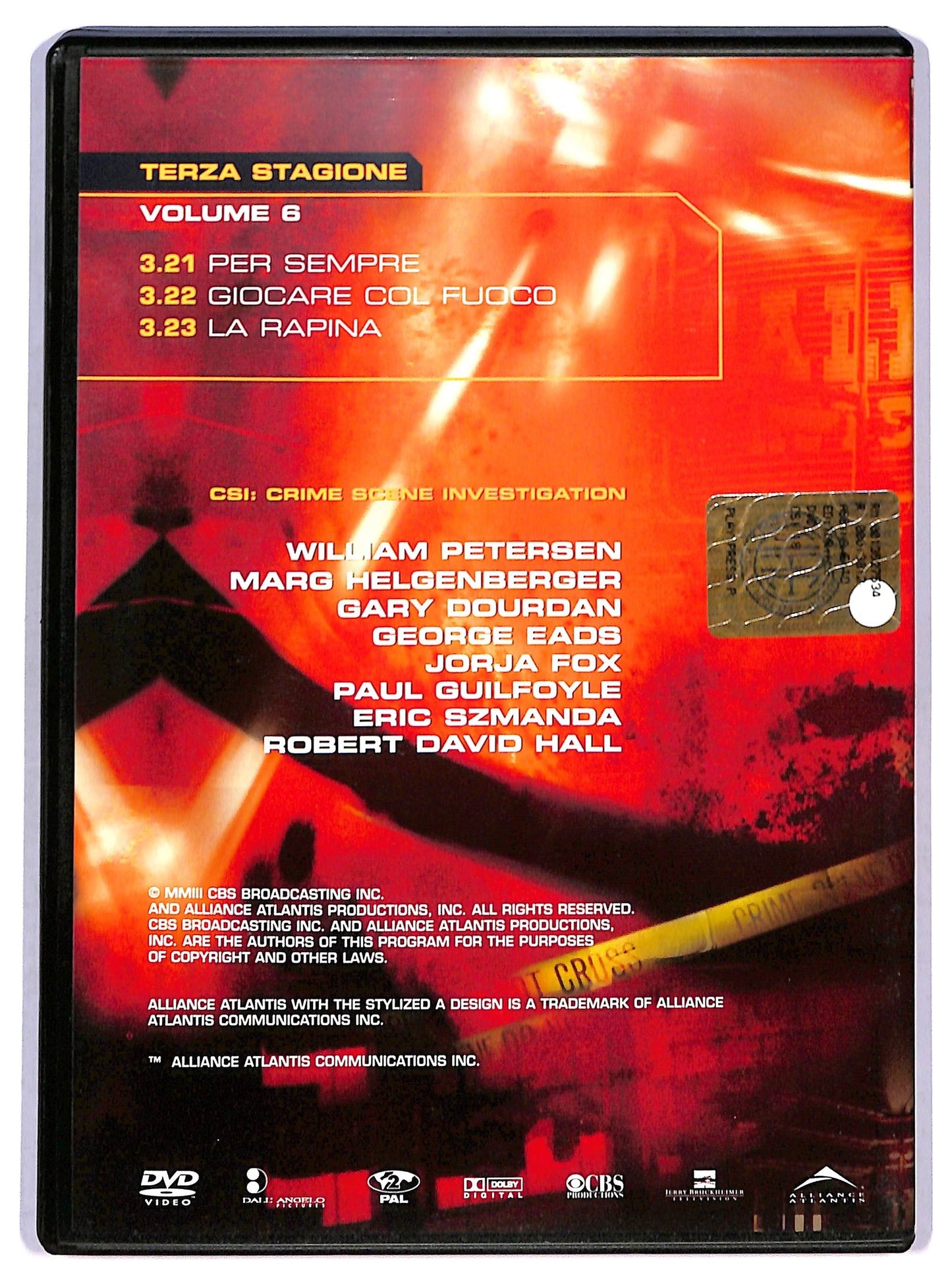 EBOND csi - terza stagione volume 6  EDITORIALE DVD D791020