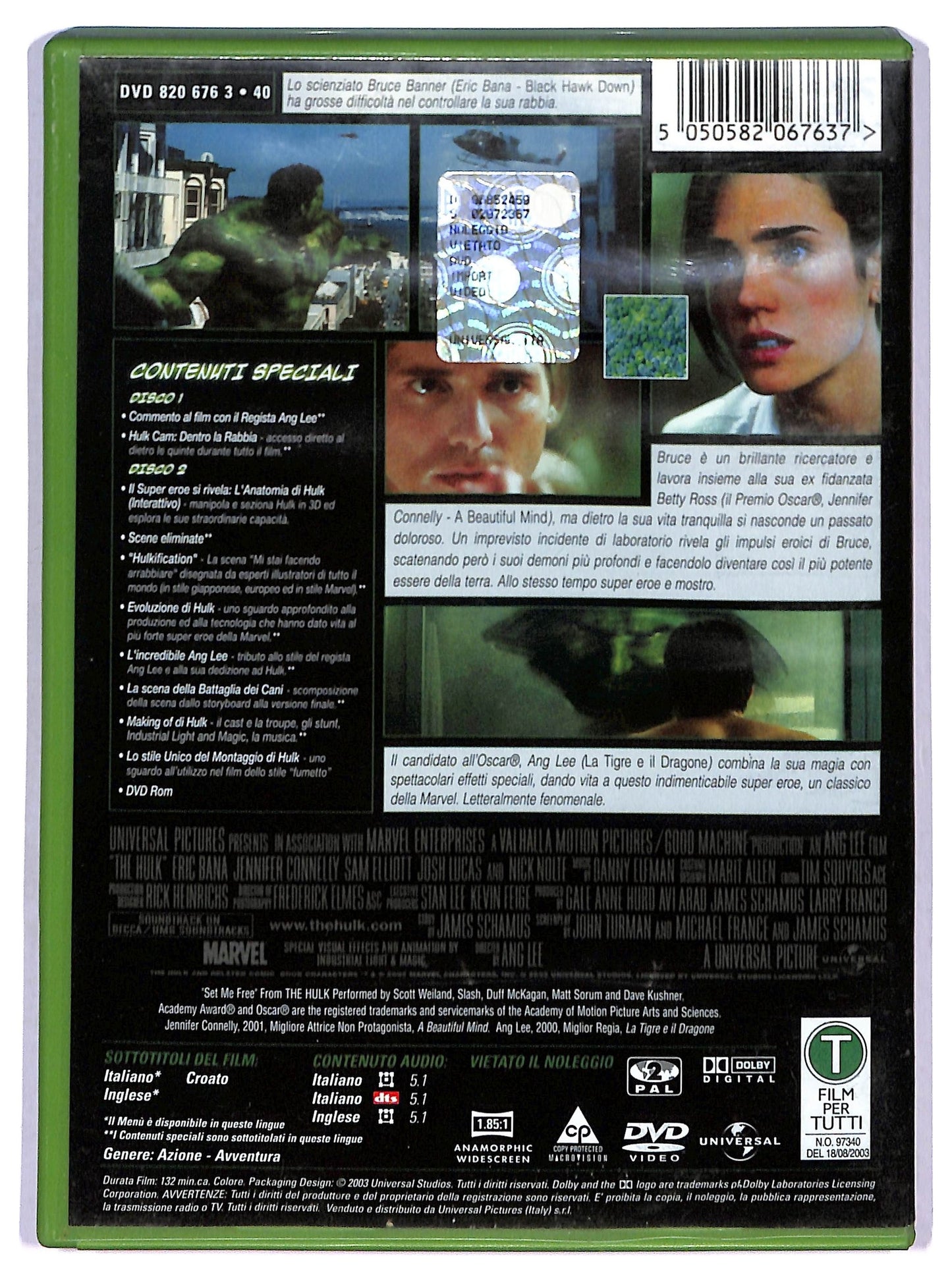 EBOND Hulk  EDIZIONE SPECIALE 2 dischi  DVD D791039