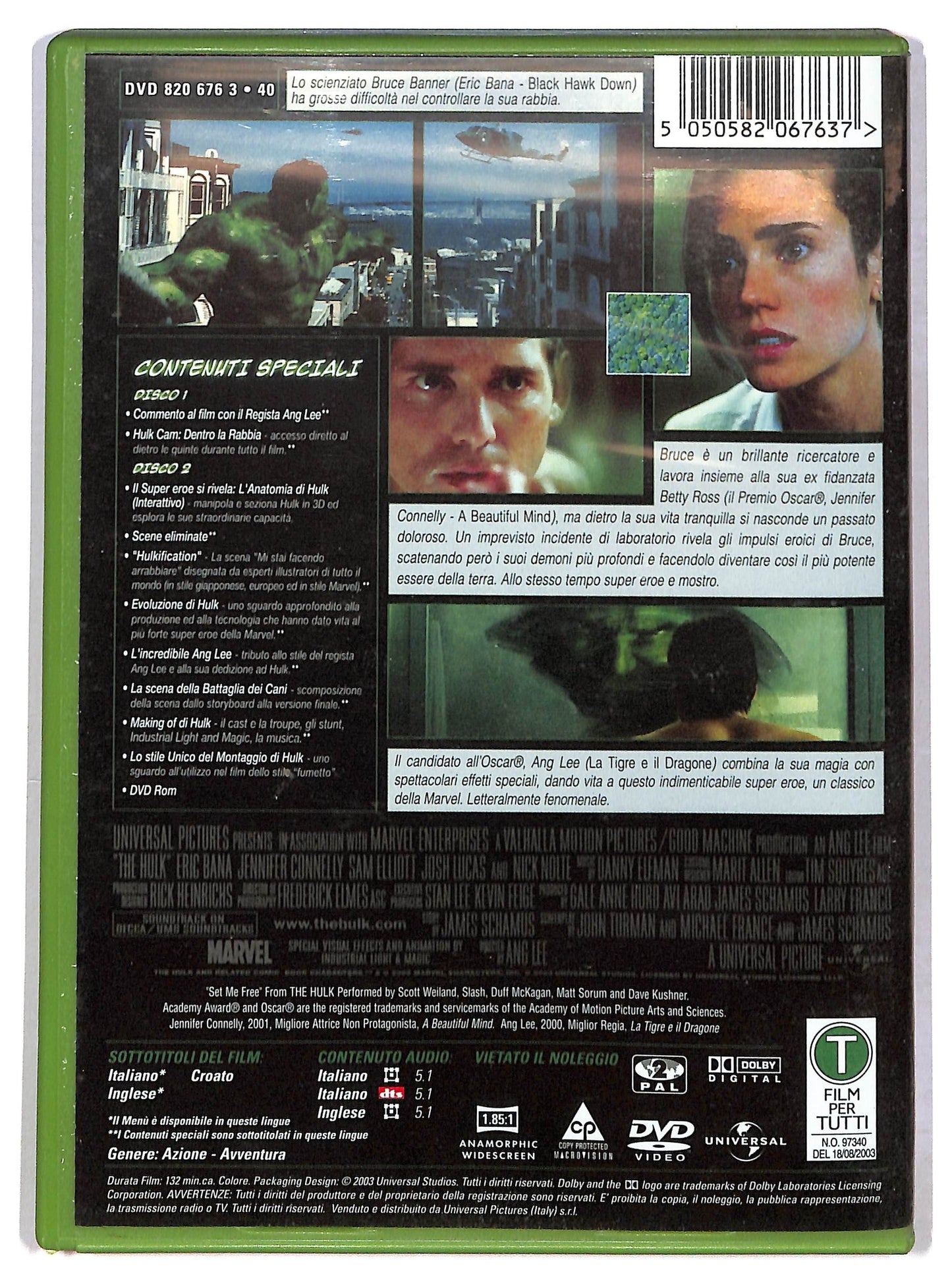 EBOND Hulk  EDIZIONE SPECIALE 2 dischi  DVD D791323