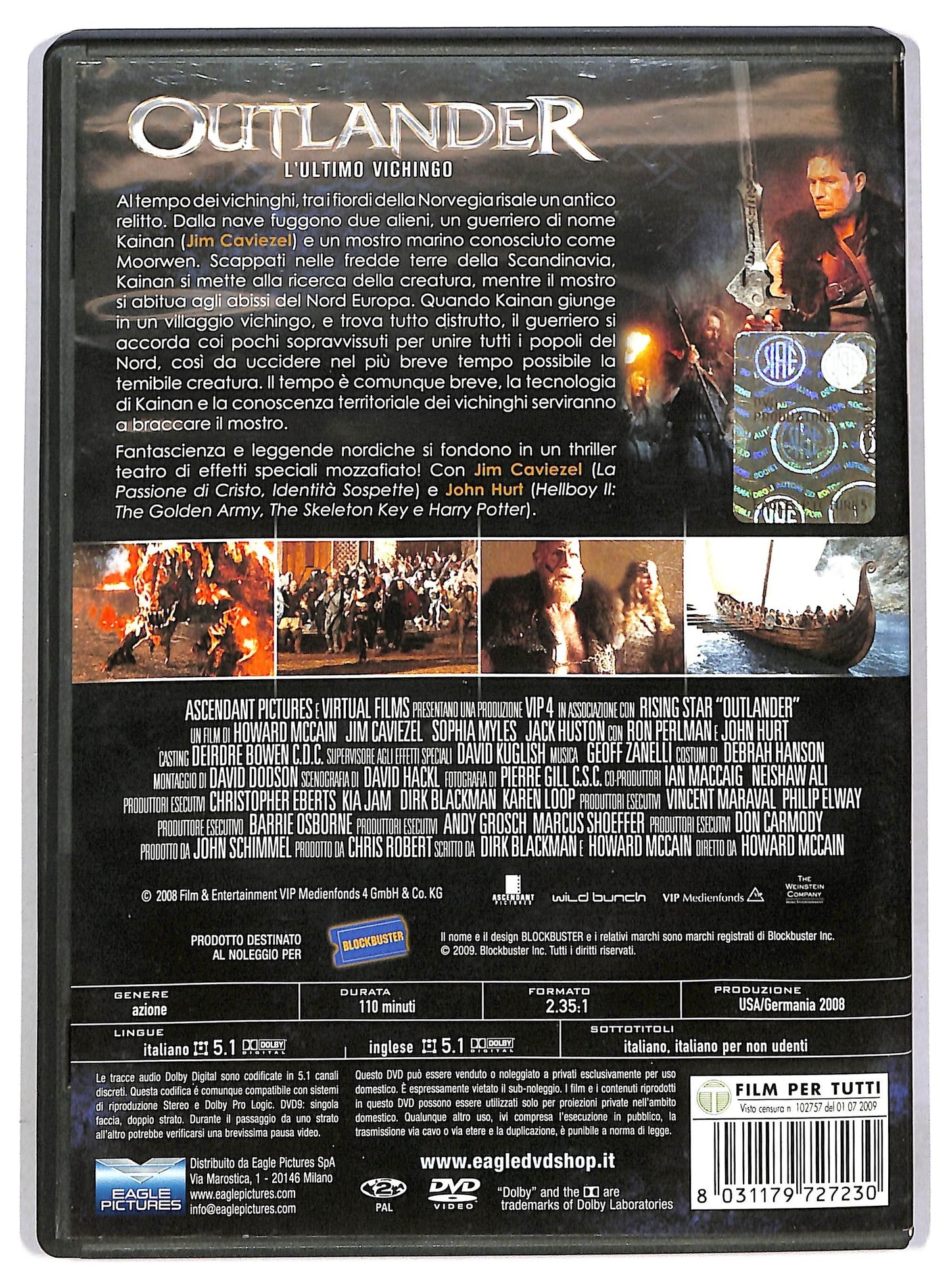 EBOND Outlander - L'ultimo vichingo Noleggio DVD D791327