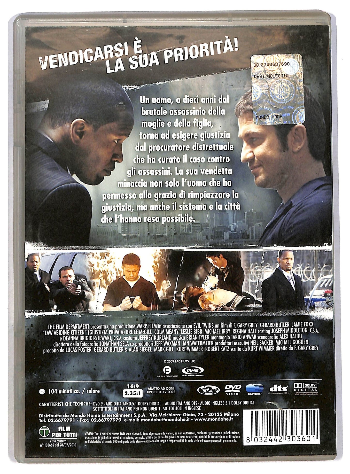 EBOND Giustizia Privata DVD NOLEGGIO D791443