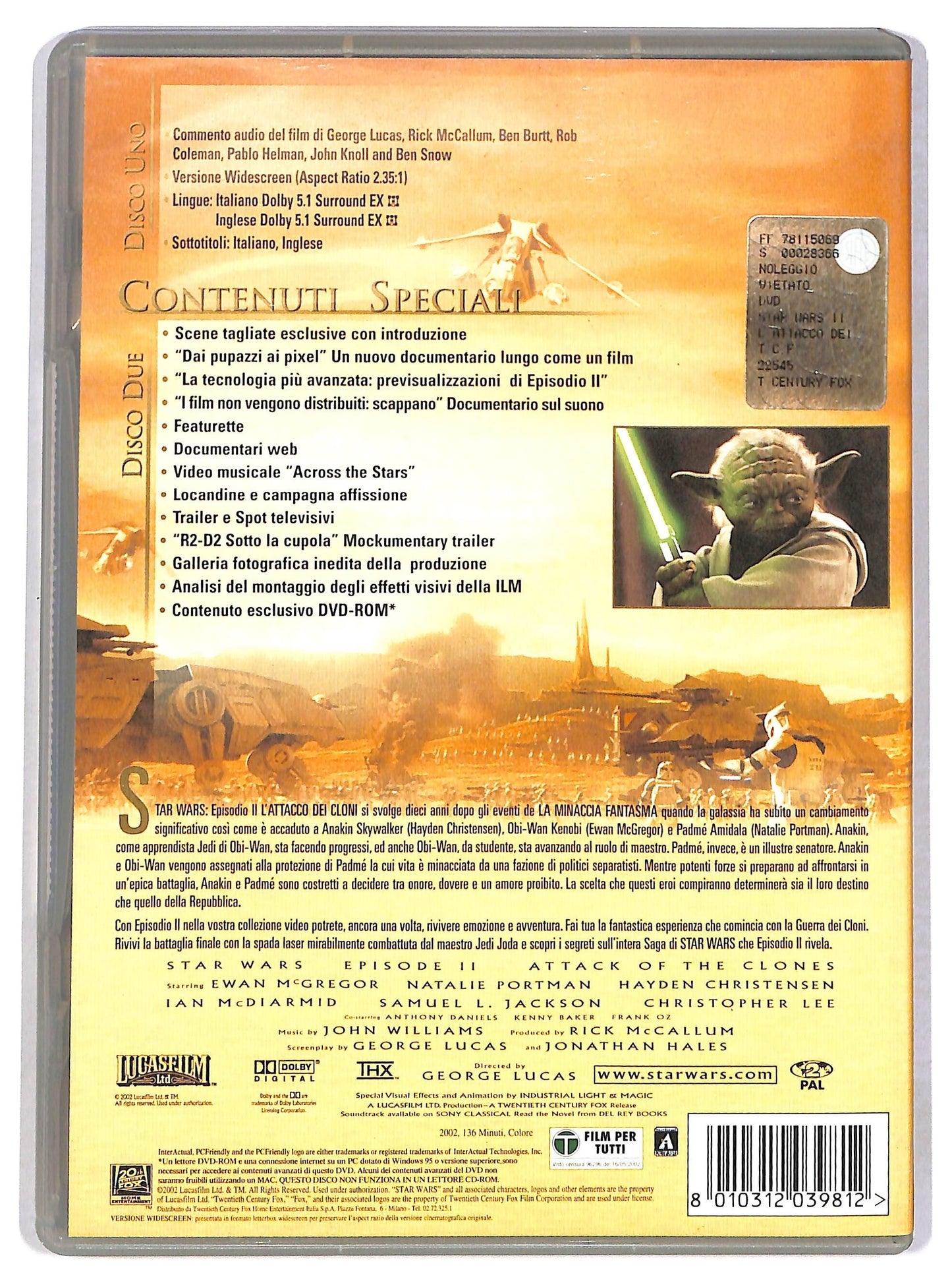 EBOND Star Wars: Episodio II - L'attacco dei cloni DVD D791466