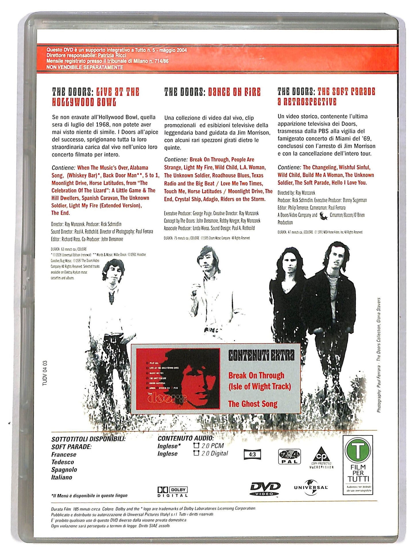 EBOND The Doors SPECIAL EDITION EDITORIALE DVD D791502