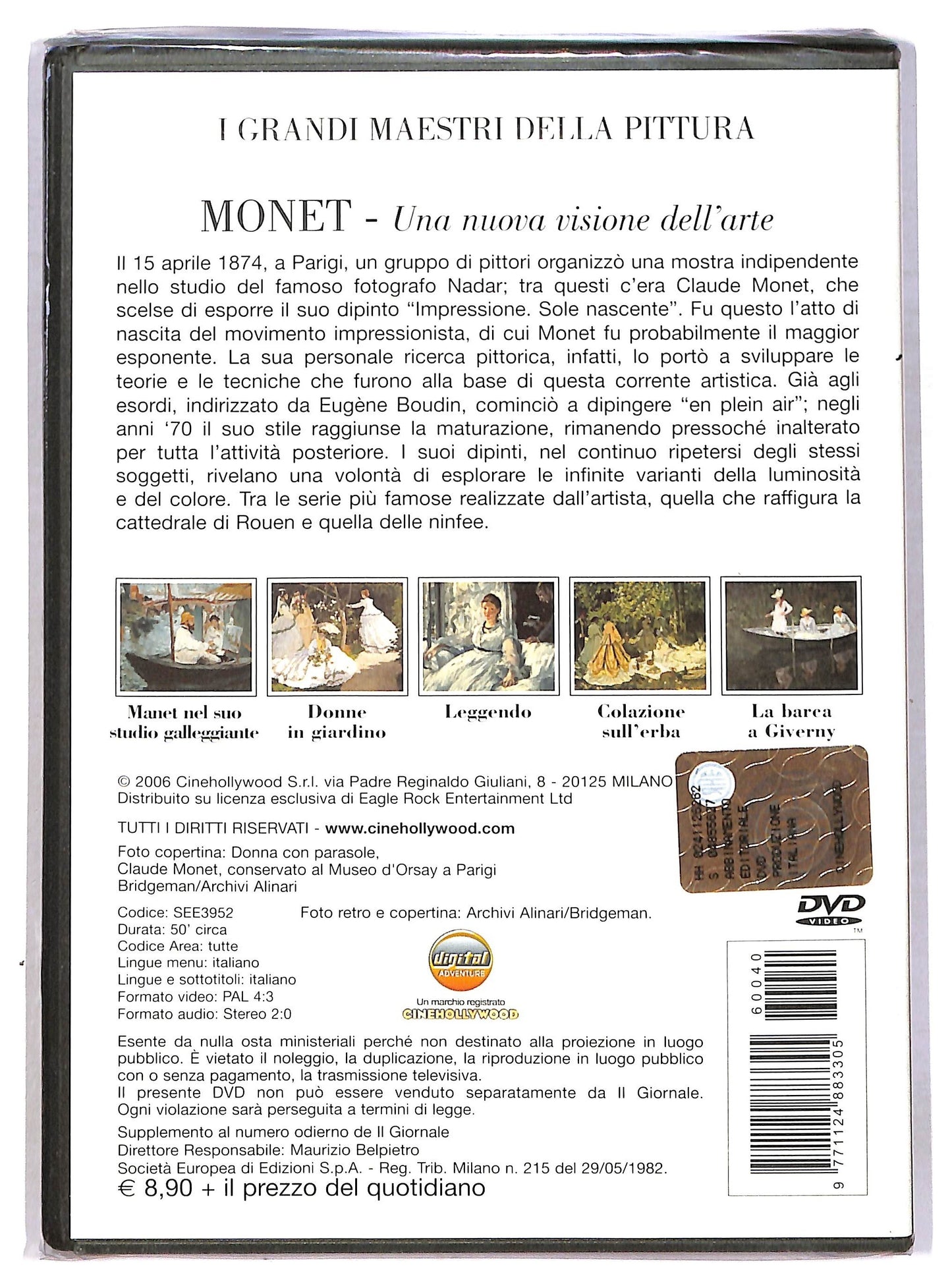 EBOND I Grandi Maestri Della Pittura Monet Una Visione EDITORIALE DVD D791527