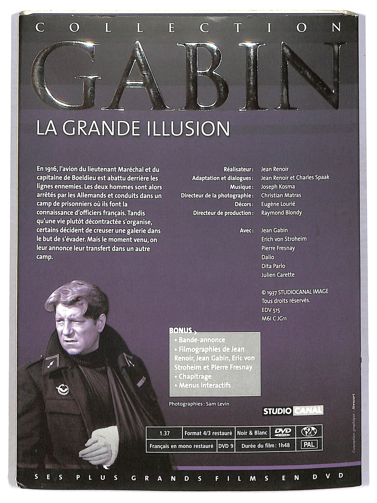 EBOND Gabin - la grande illusion DVD EDIZIONE FRANCIA D791727