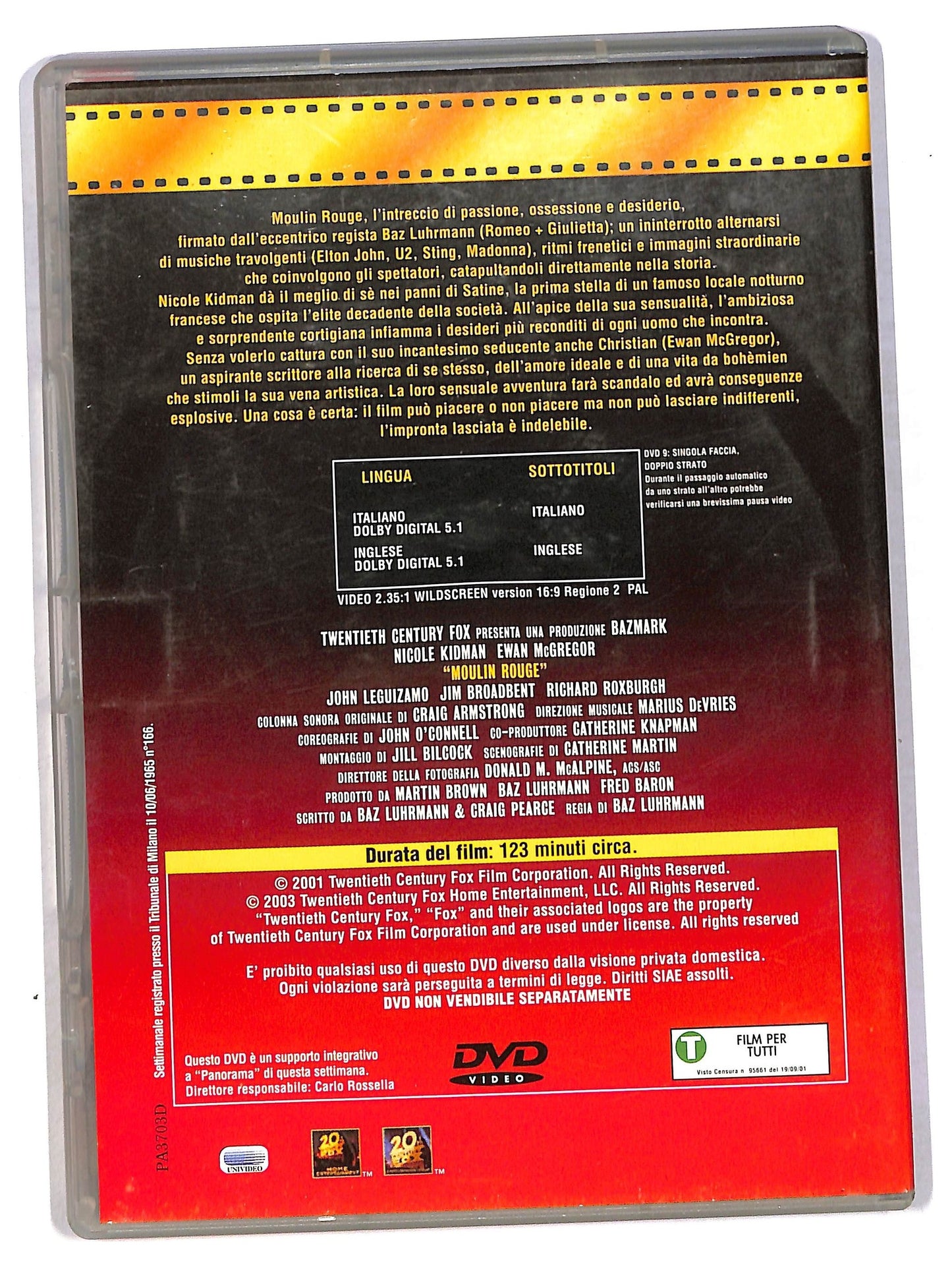 EBOND Moulin Rouge! EDITORIALE DVD D791809
