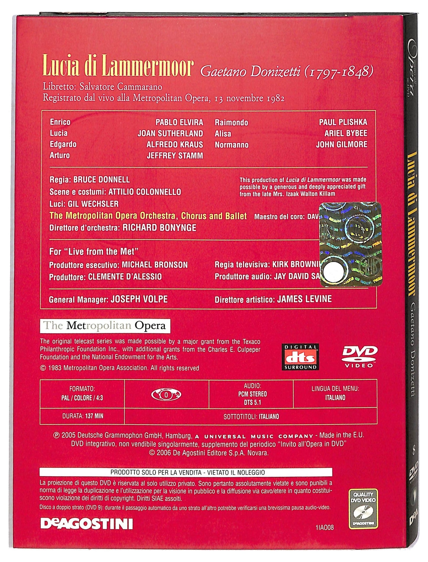 EBOND Lucia di Lammermoor - Invito all'Opera in DVD EDITORIALE D791922