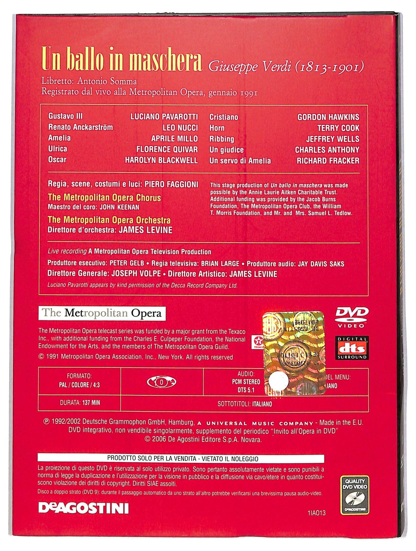 EBOND Un ballo in maschera - volume 13  EDITORIALE DVD D791927