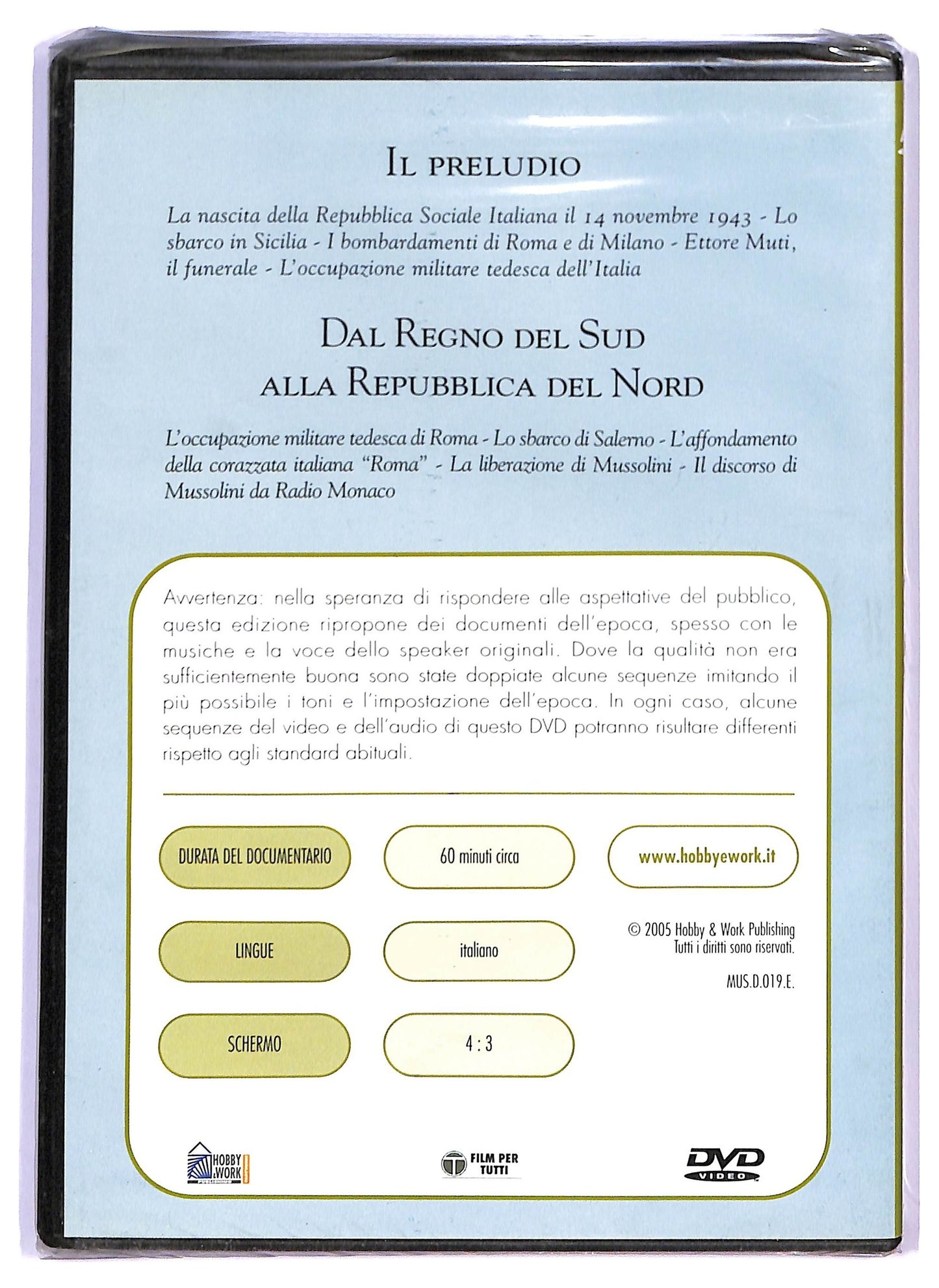 EBOND Mussolini e il fascismo - Il Preludio EDITORIALE  DVD D792010