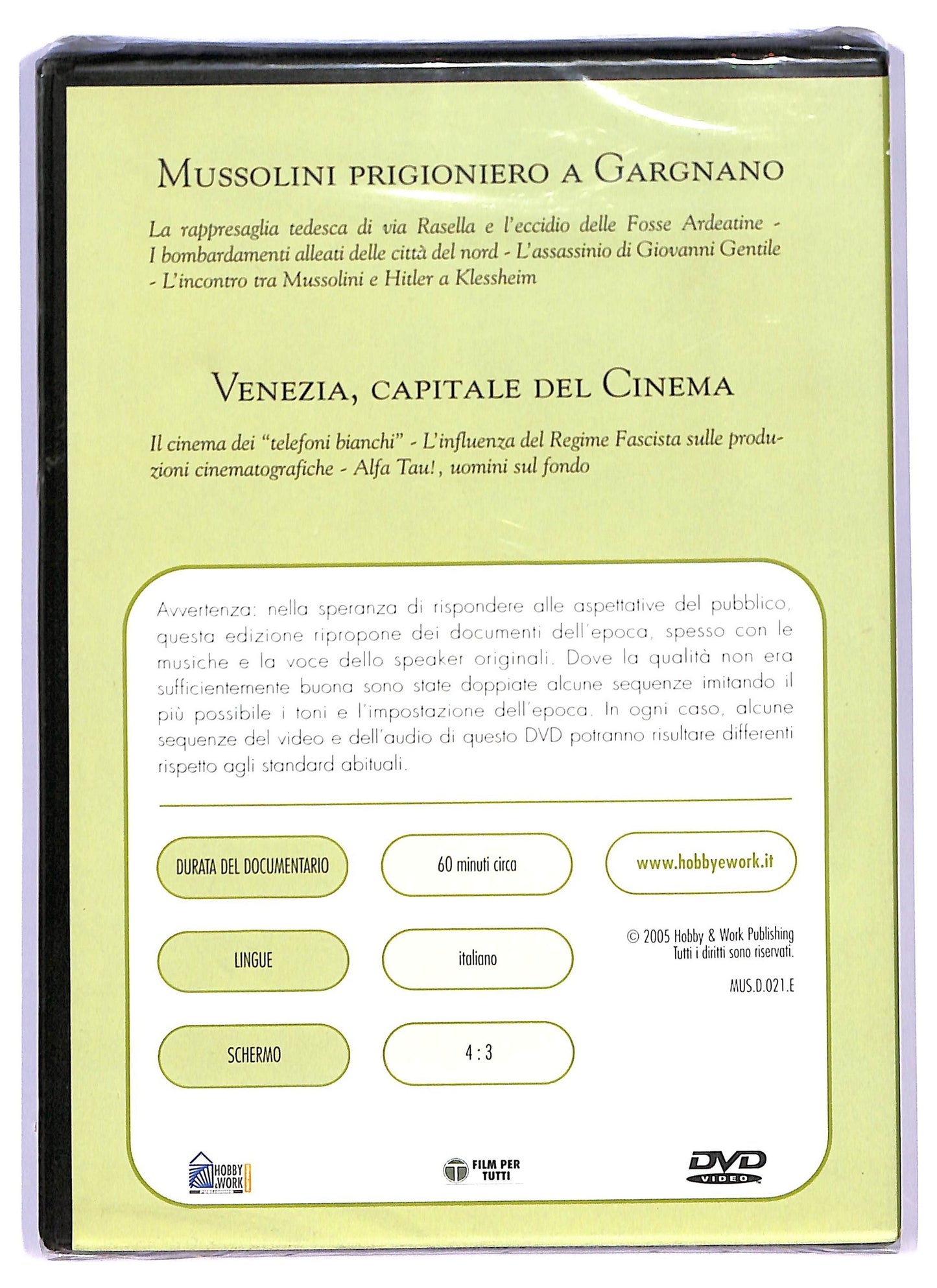 EBOND Mussolini prigioniero a Gargnano  EDITORIALE  DVD D792022