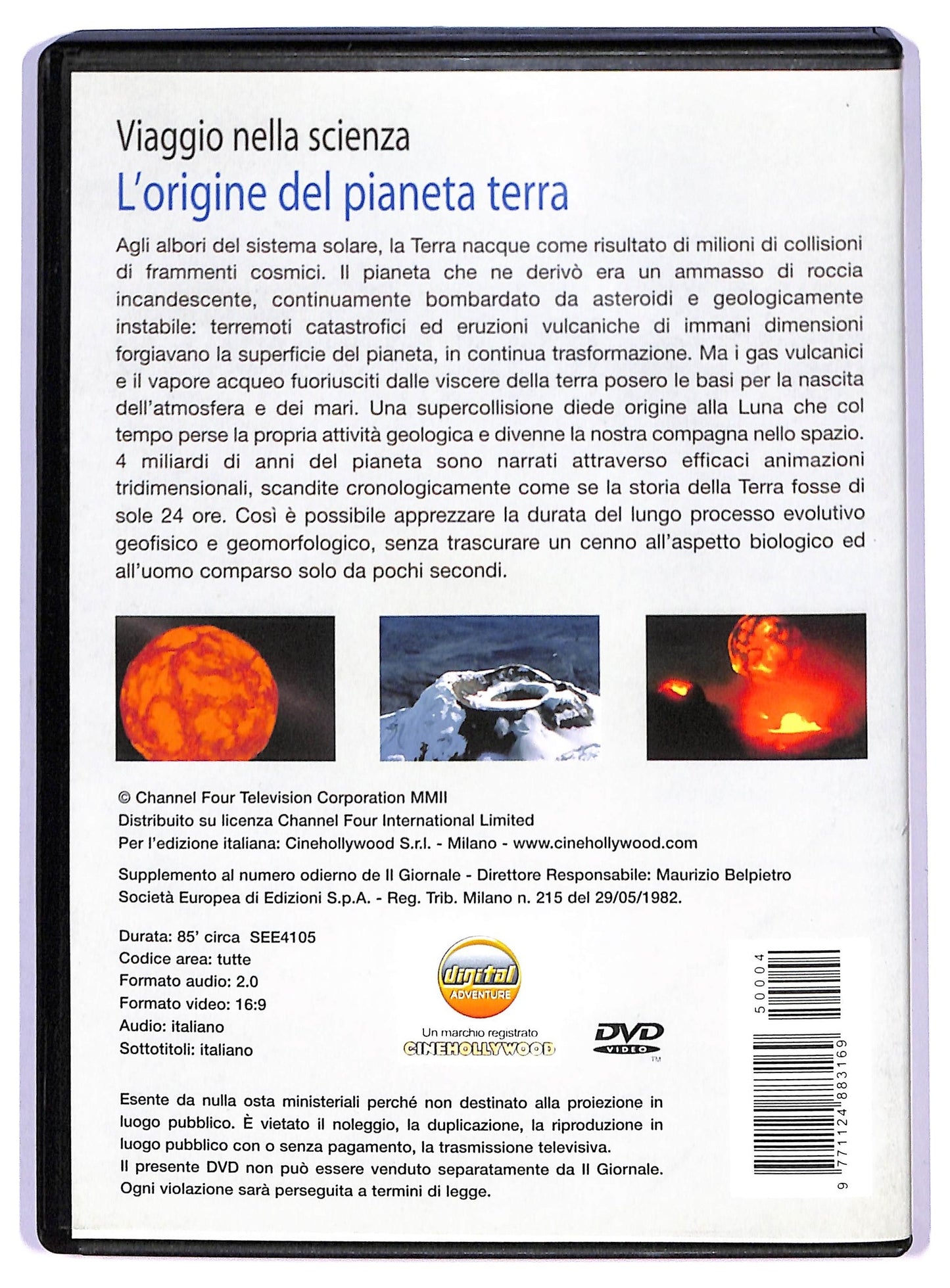 EBOND L'origine del pianeta terra vol.4  EDITORIALE  DVD D792246