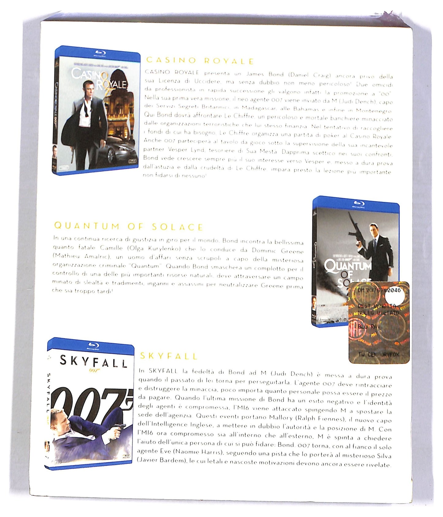 EBOND 007 - Casino royale - quantum of solace - skyfall EDITORIALE BLURAY  BLURAY BLURAY D792340