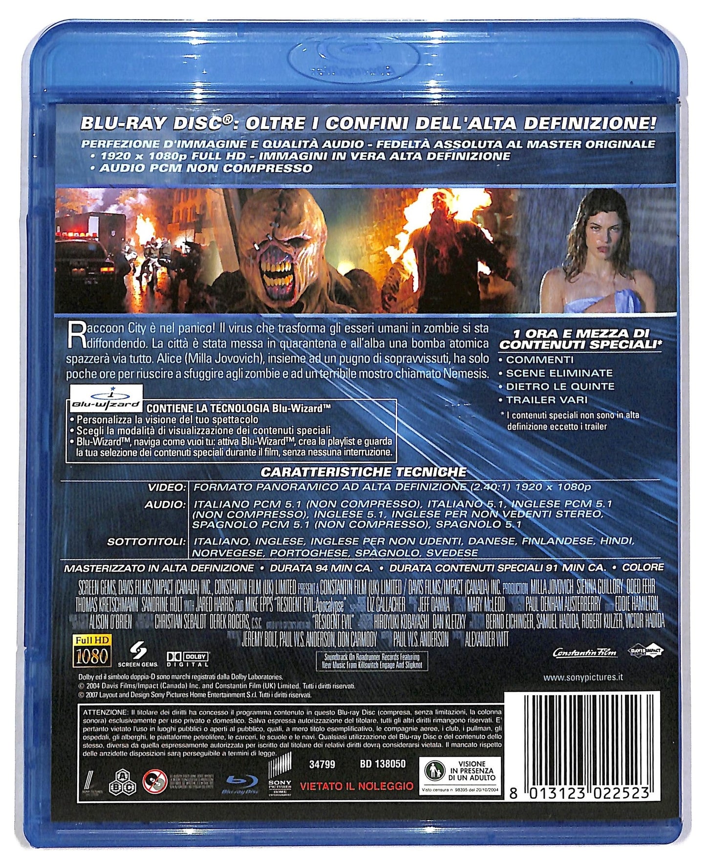 EBOND resident evil: apocalypse BLURAY D792349