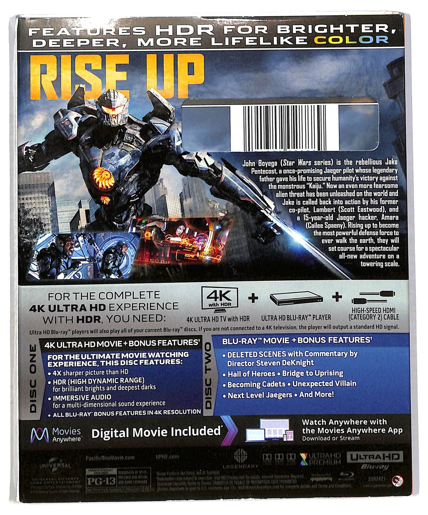 EBOND Pacific Rim Uprising BLURAY 4K ULTRA HD  BLURAY BLURAY D792412