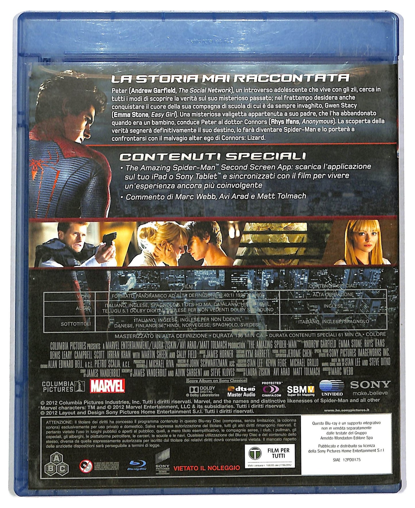 EBOND The Amazing Spider-Man EDITORIALE BLURAY  BLURAY BLURAY D792462