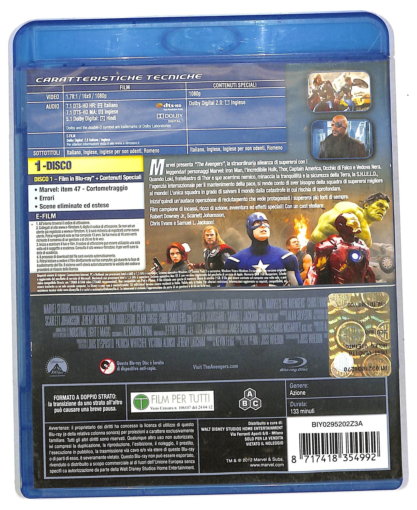 EBOND the avengers (no e-film) BLURAY D792463