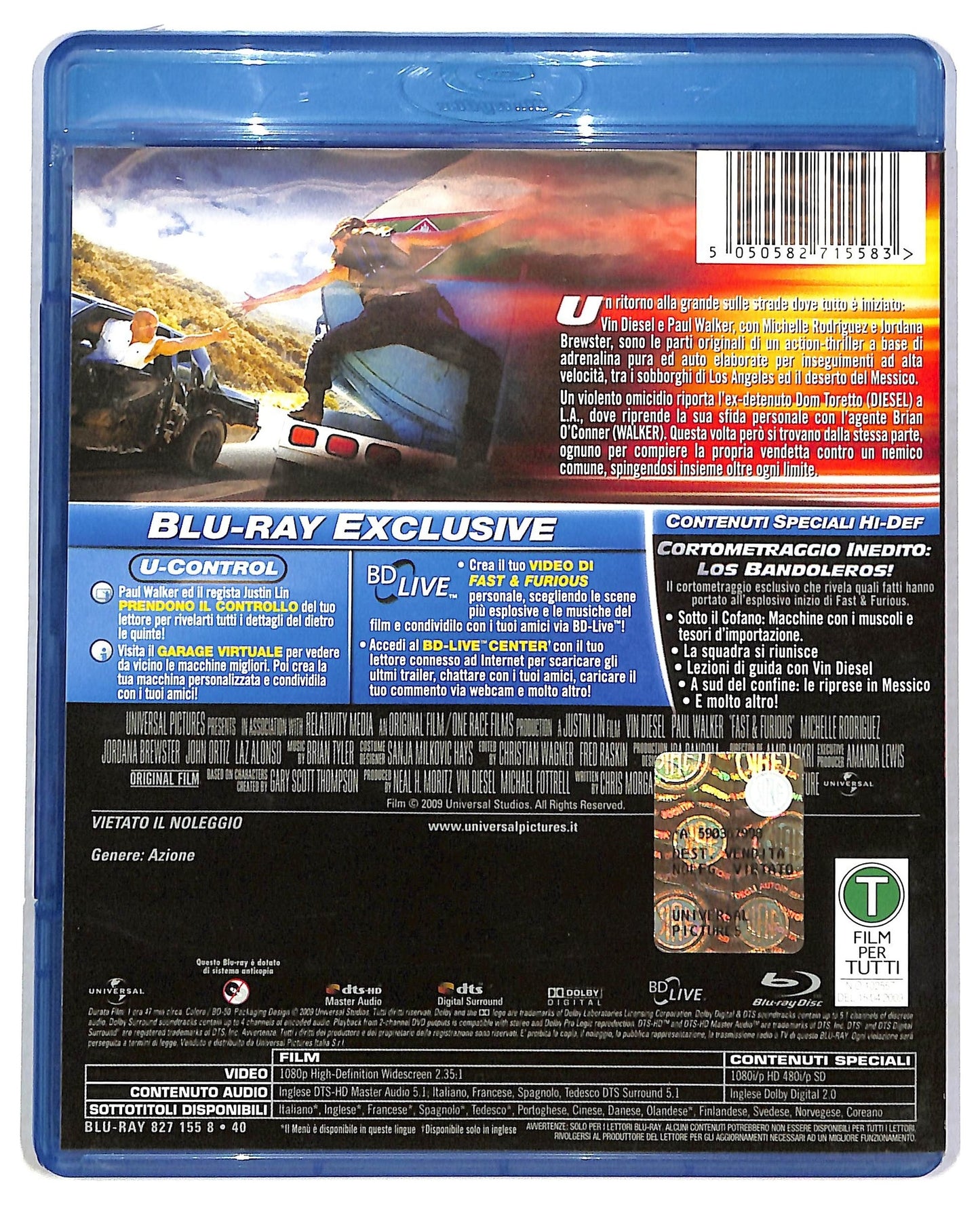 EBOND Fast e Furious BLURAY D792469