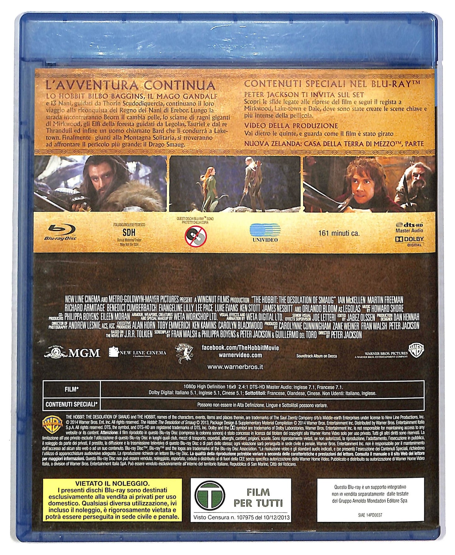 EBOND Lo Hobbit La Desolazione di Smaug  (2 dischi)  EDITORIALE  BLURAY D792470