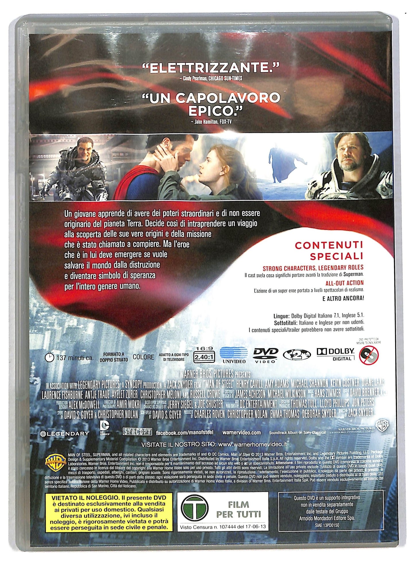 EBOND L'uomo d'acciaio  EDITORIALE DVD D792529