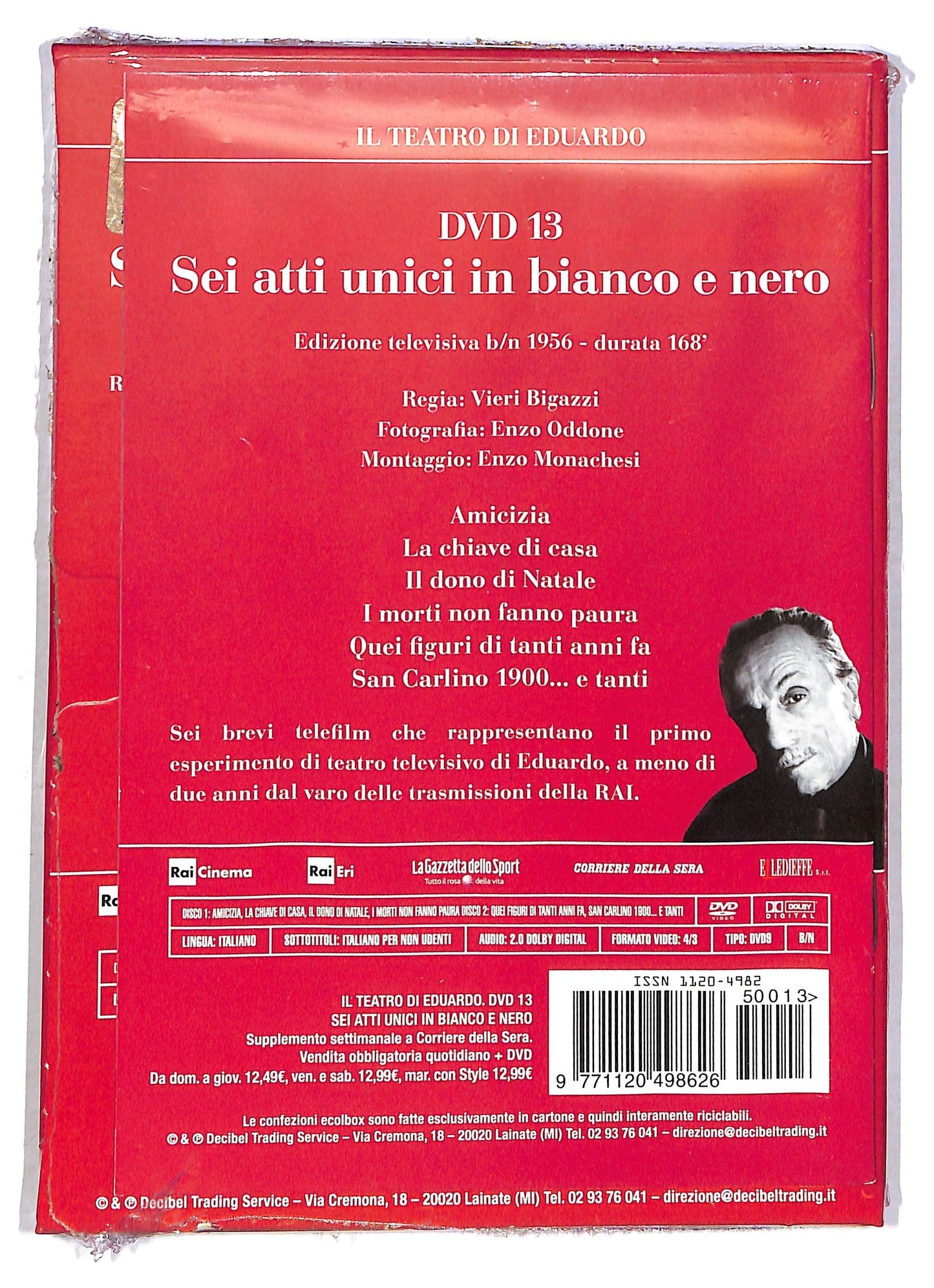 EBOND sei atti unici in bianco e nero EDITORIALE DVD D792602