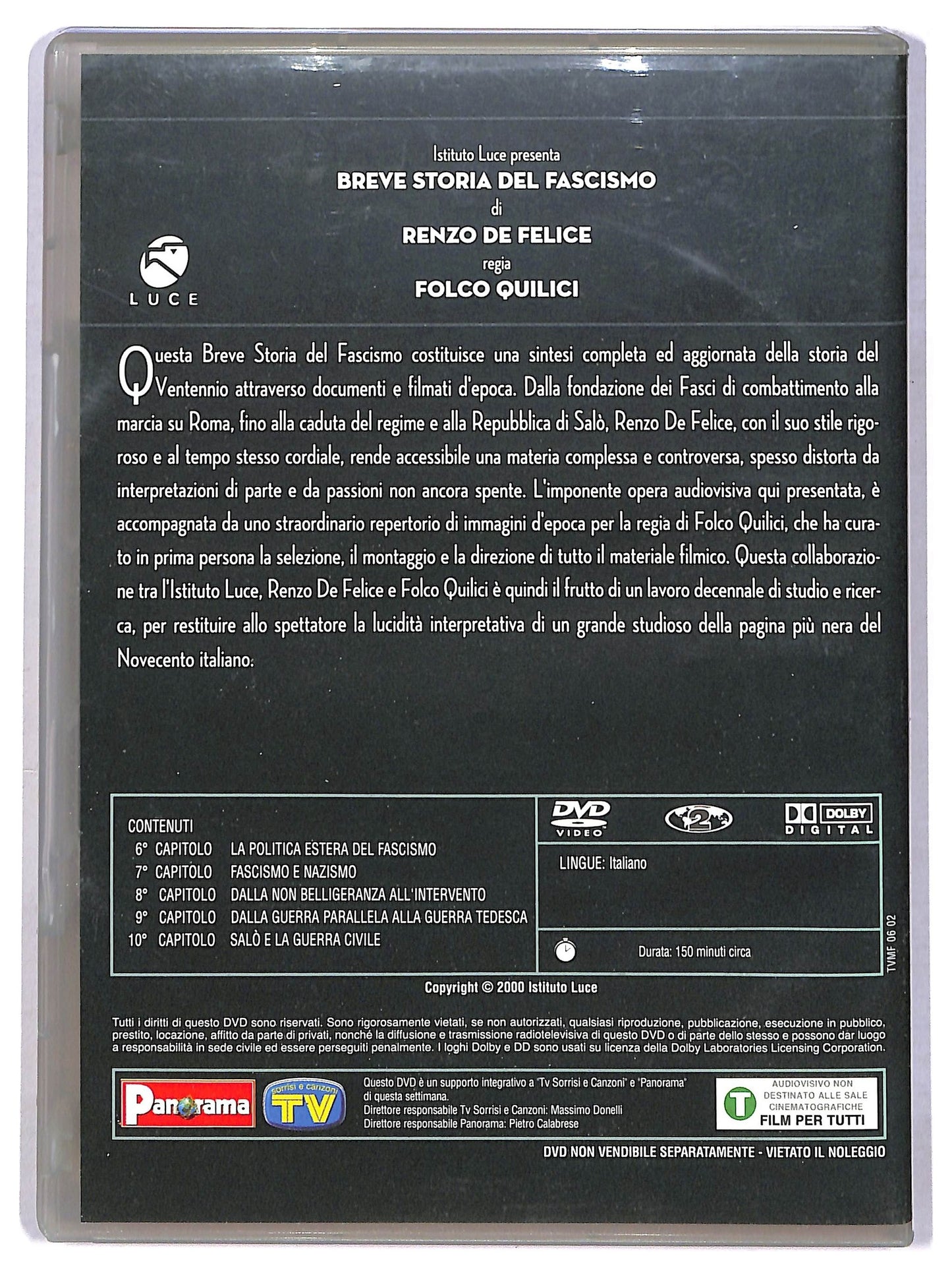 EBOND Mussolini e IL Fascimo Vol. 2 EDITORIALE DVD D792817