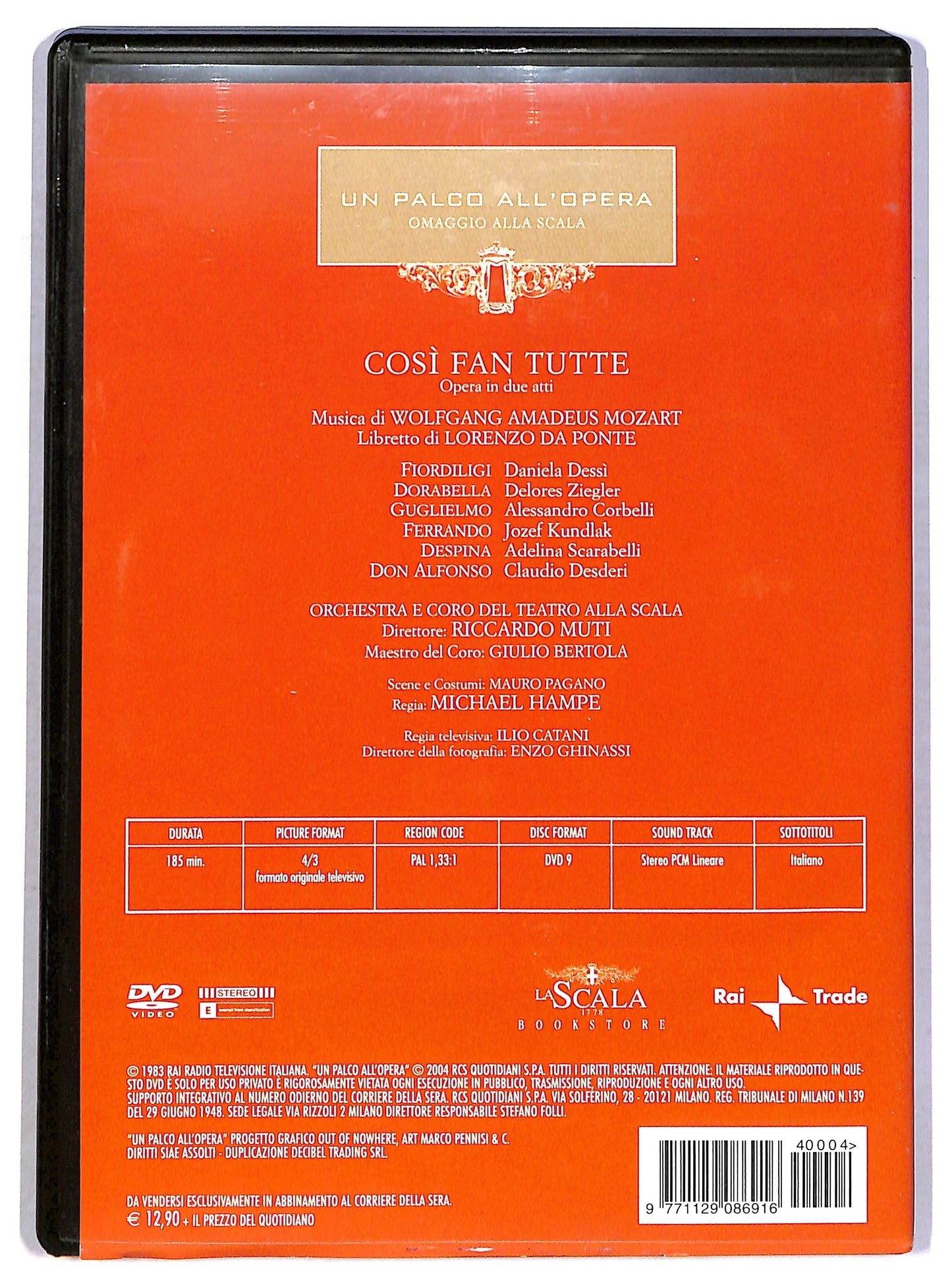 EBOND Un palco all'opera 4 - Cosi fan tutte - W.A. Mozart EDITORIALE DVD D792818