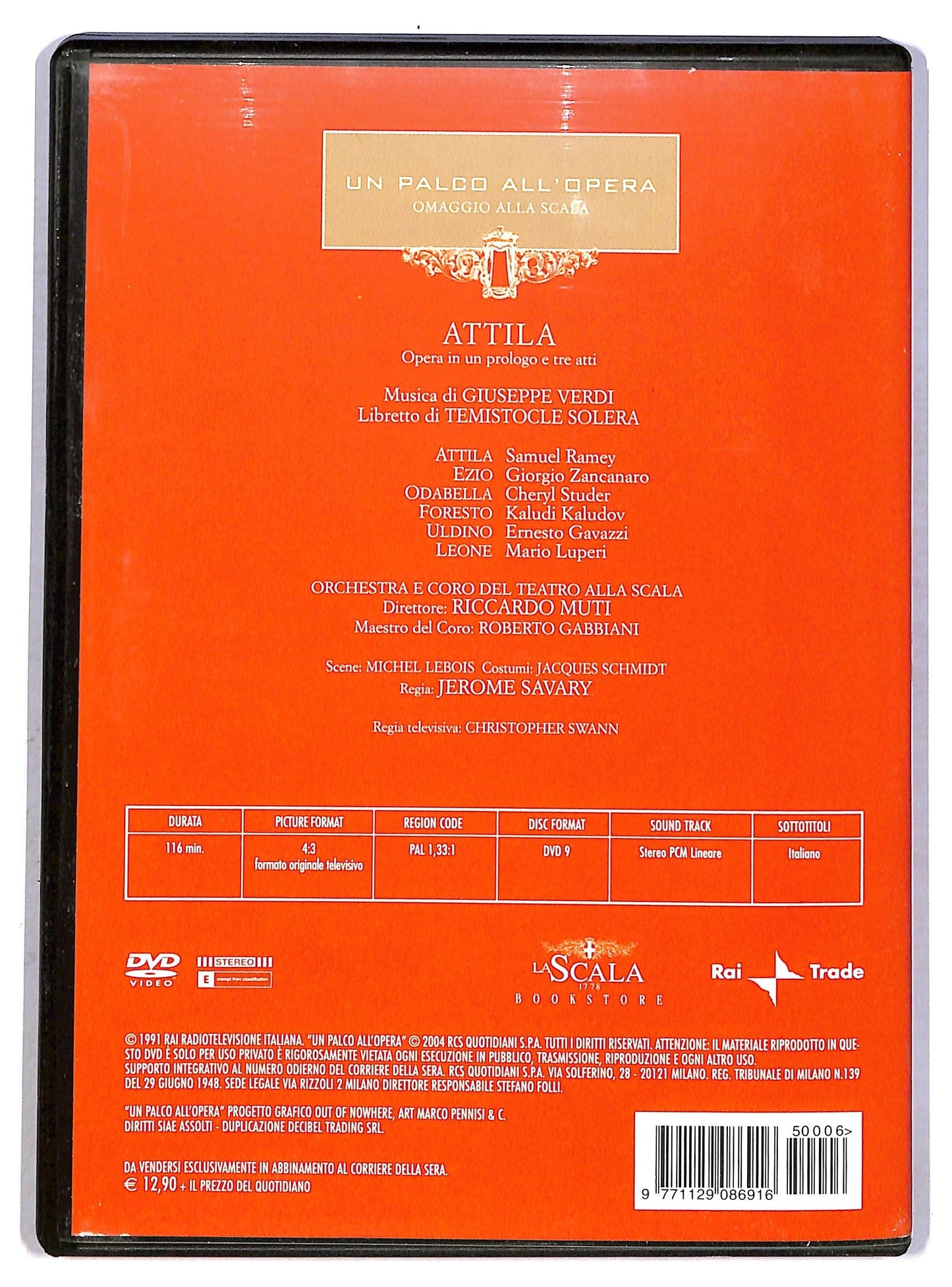 EBOND Un palco all'opera Vol.6 - Giuseppe Verdi - Attila EDITORIALE DVD D792923