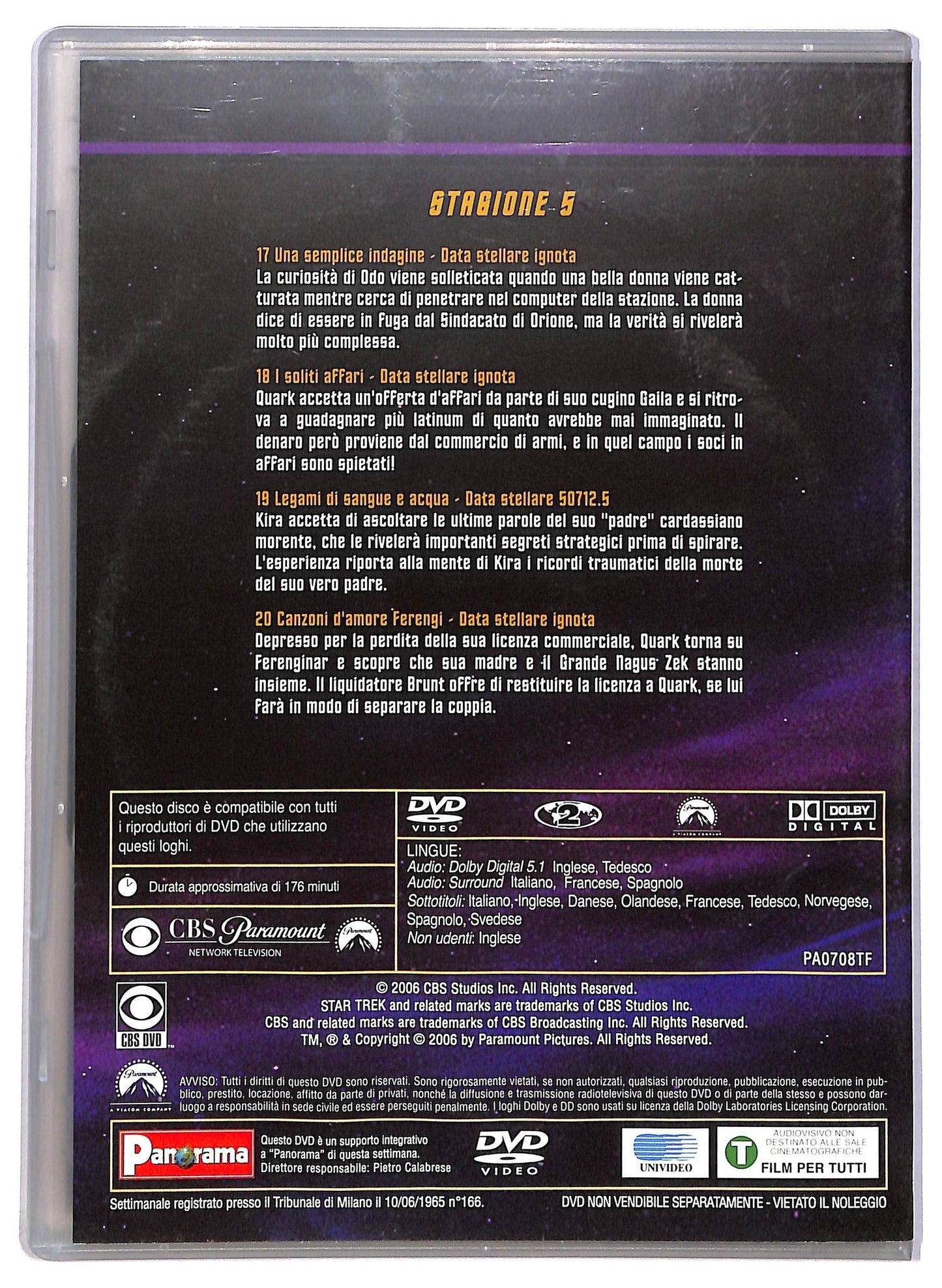 EBOND Star Trek: Deep Space Nine Stagione 5 Volume 5 EDITORIALE  DVD D792936