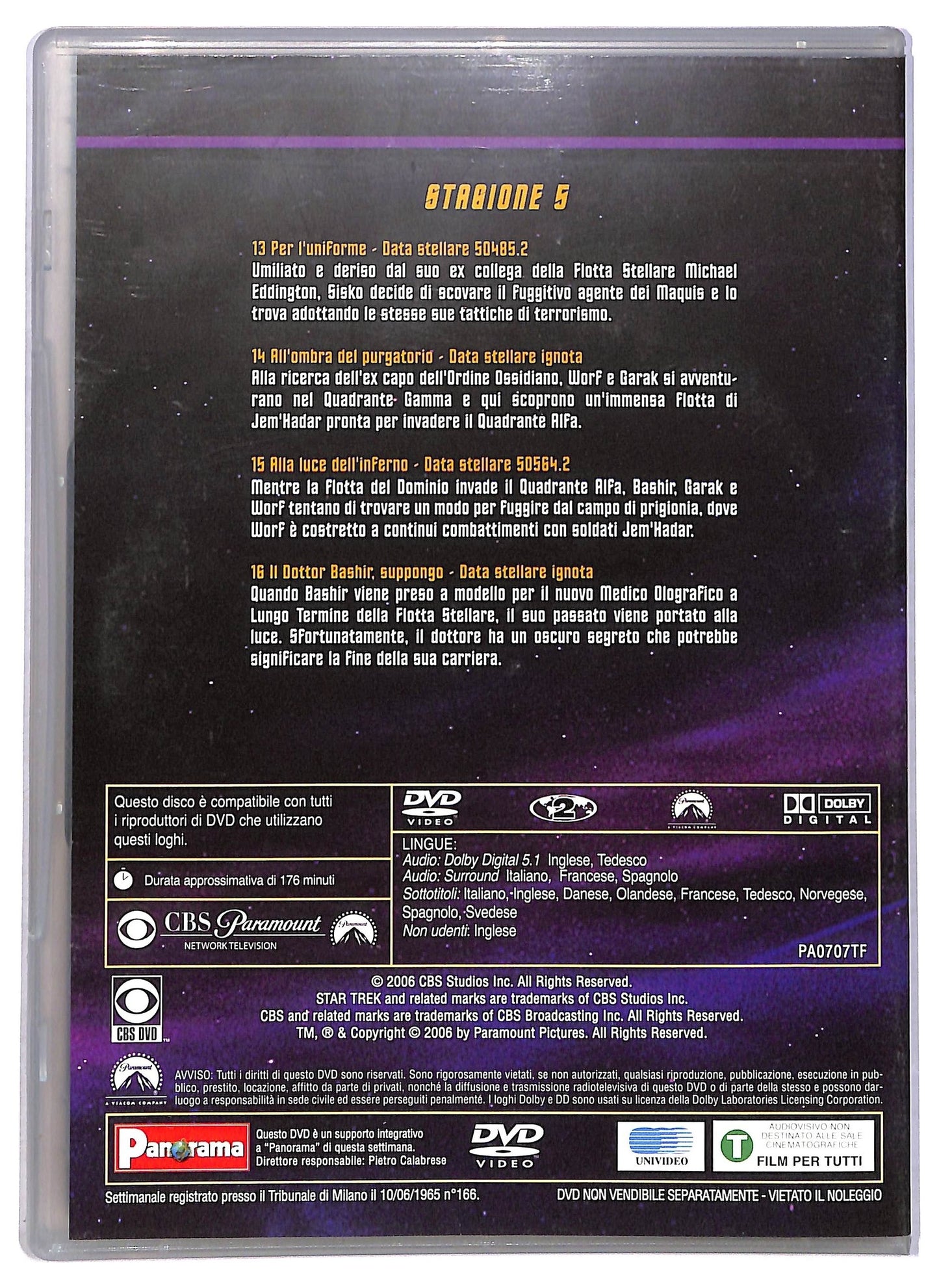 EBOND Star Trek Deep Space Nine Stagione 5 Epis. 13 - 16 EDITORIALE DVD D792937