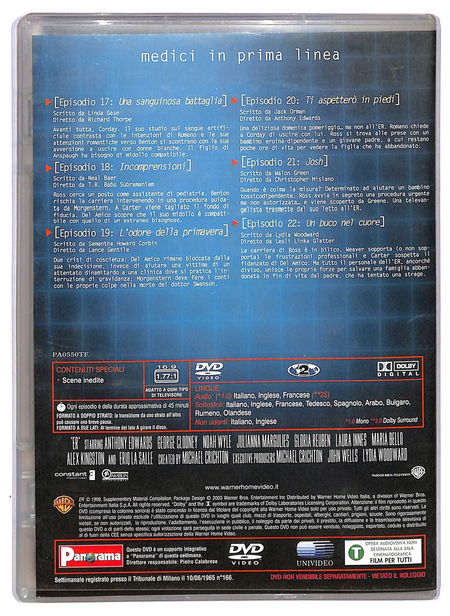 EBOND ER Medici In Prima Linea Anno 4 Episodi 17 - 22 EDITORIALE DVD D792944