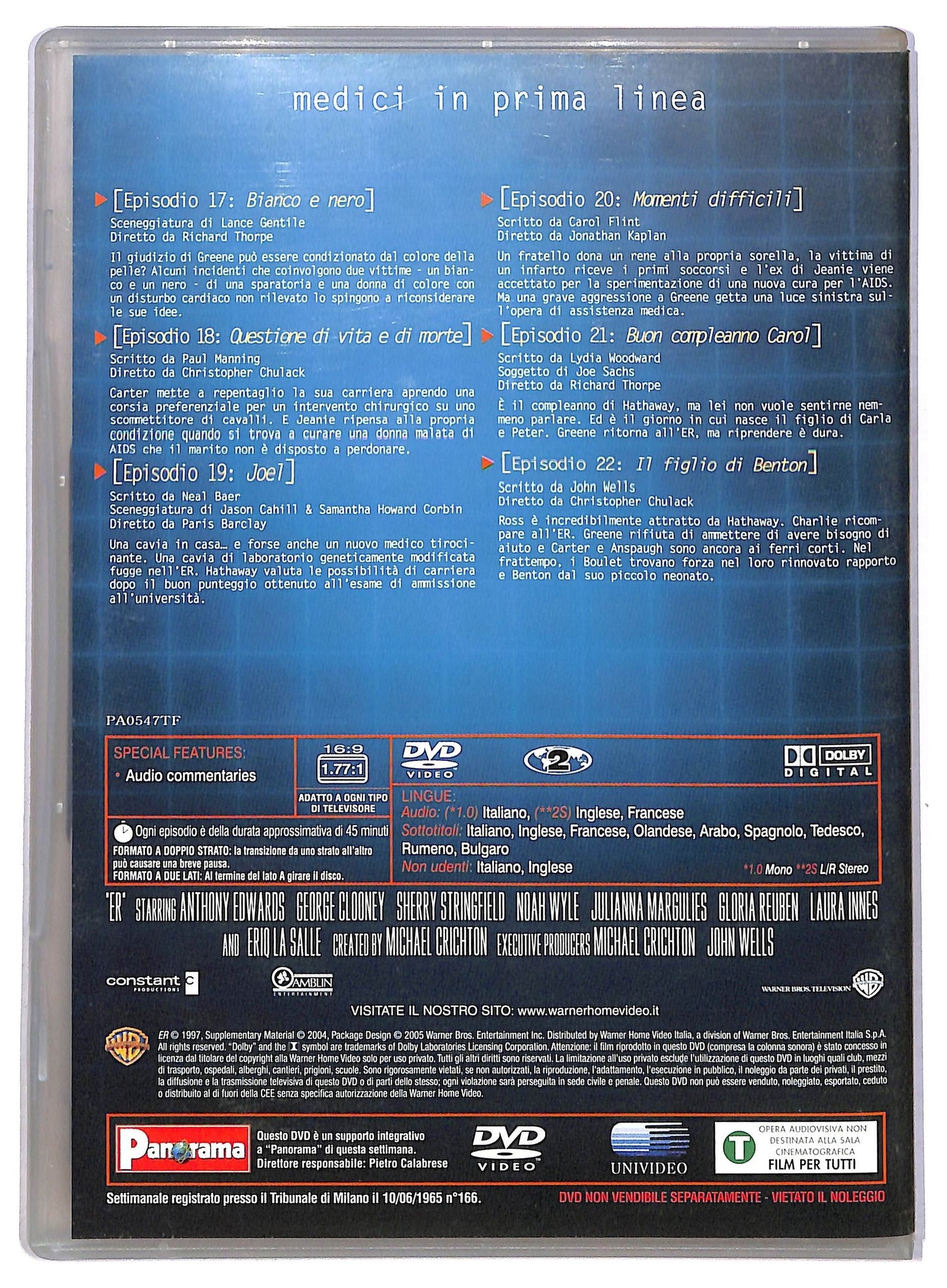 EBOND ER Medici In Prima Linea Anno 3  Episodi 17 - 22 EDITORIALE DVD D792947