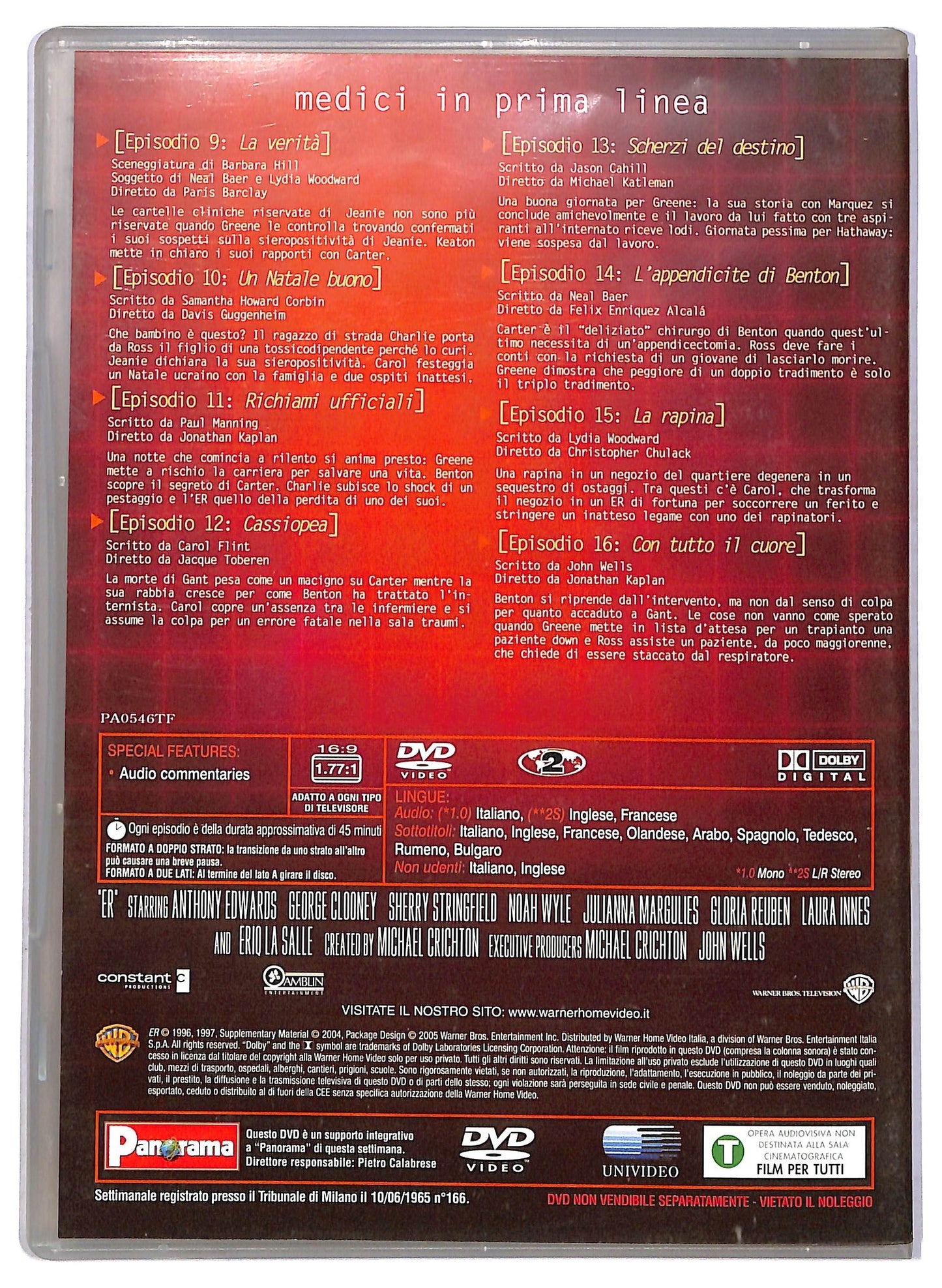 EBOND ER medici In Prima Linea Anno 3 Epis. 9 - 16 EDITORIALE DVD D792948