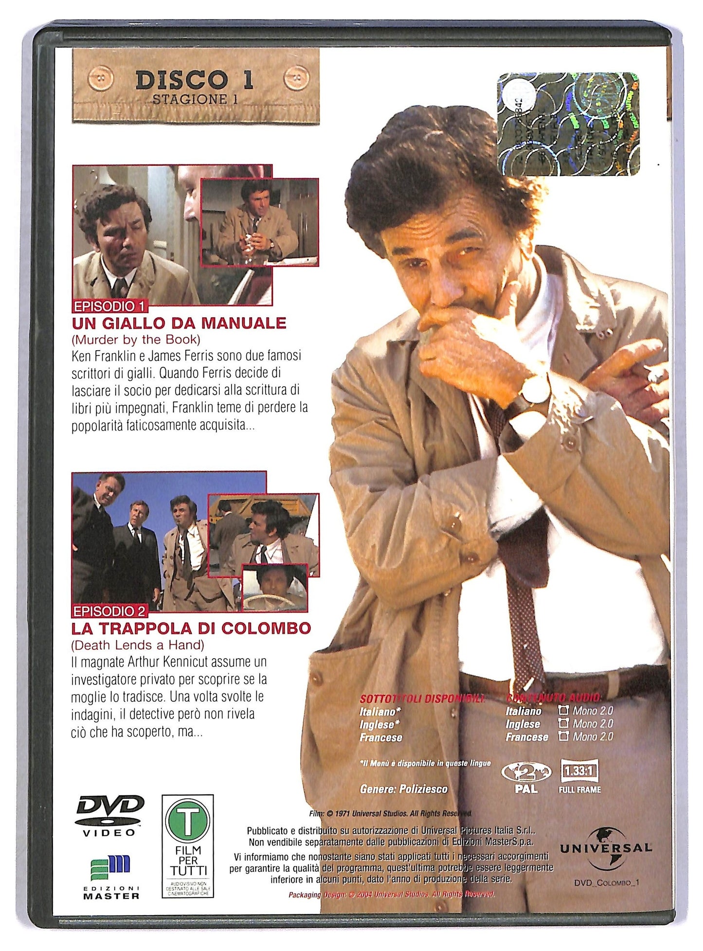 EBOND Colombo Disco 1 Stagione 1 Epis.1- 2  EDITORIALE DVD D792960